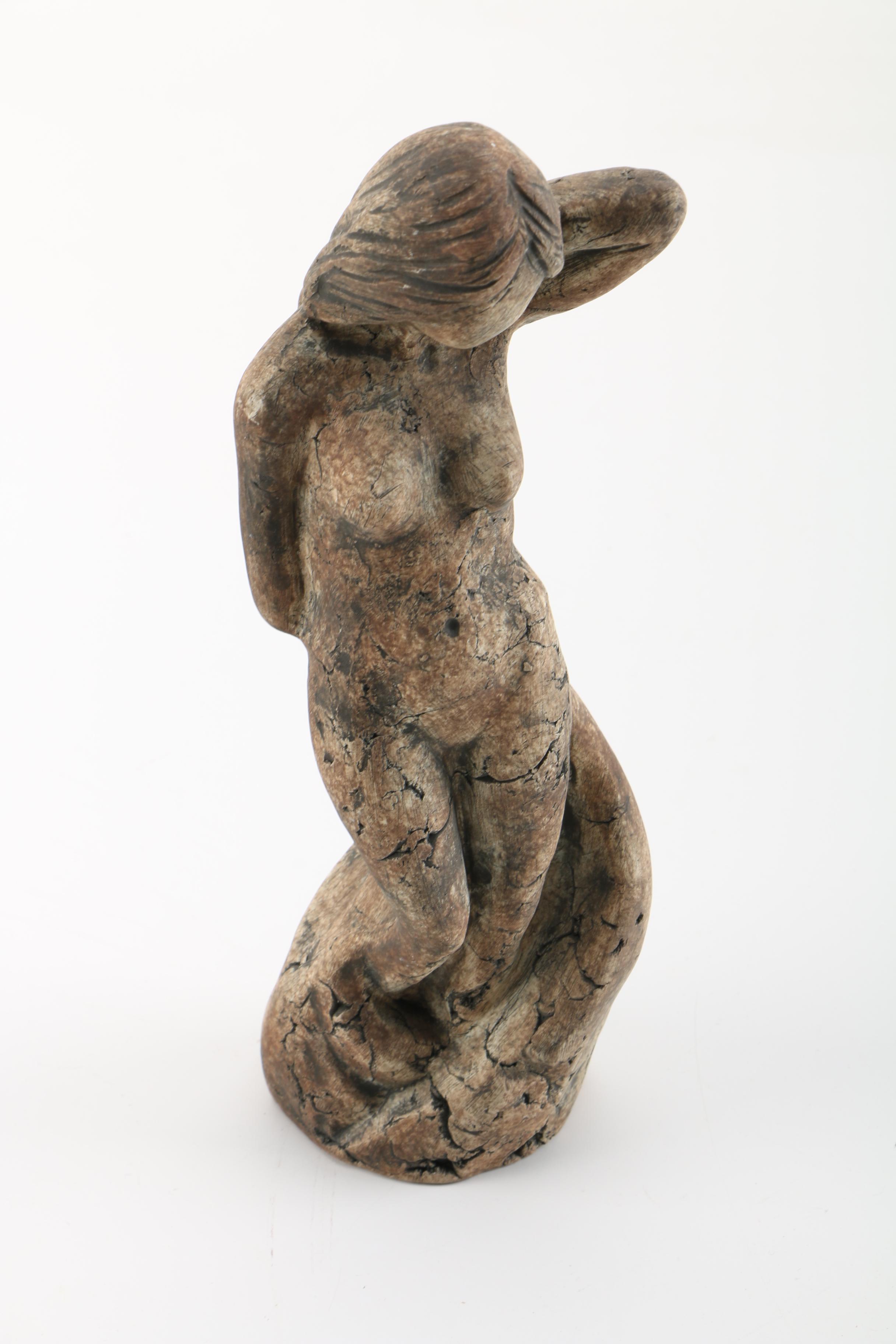 Signed Ceramic Nude Female Figurines