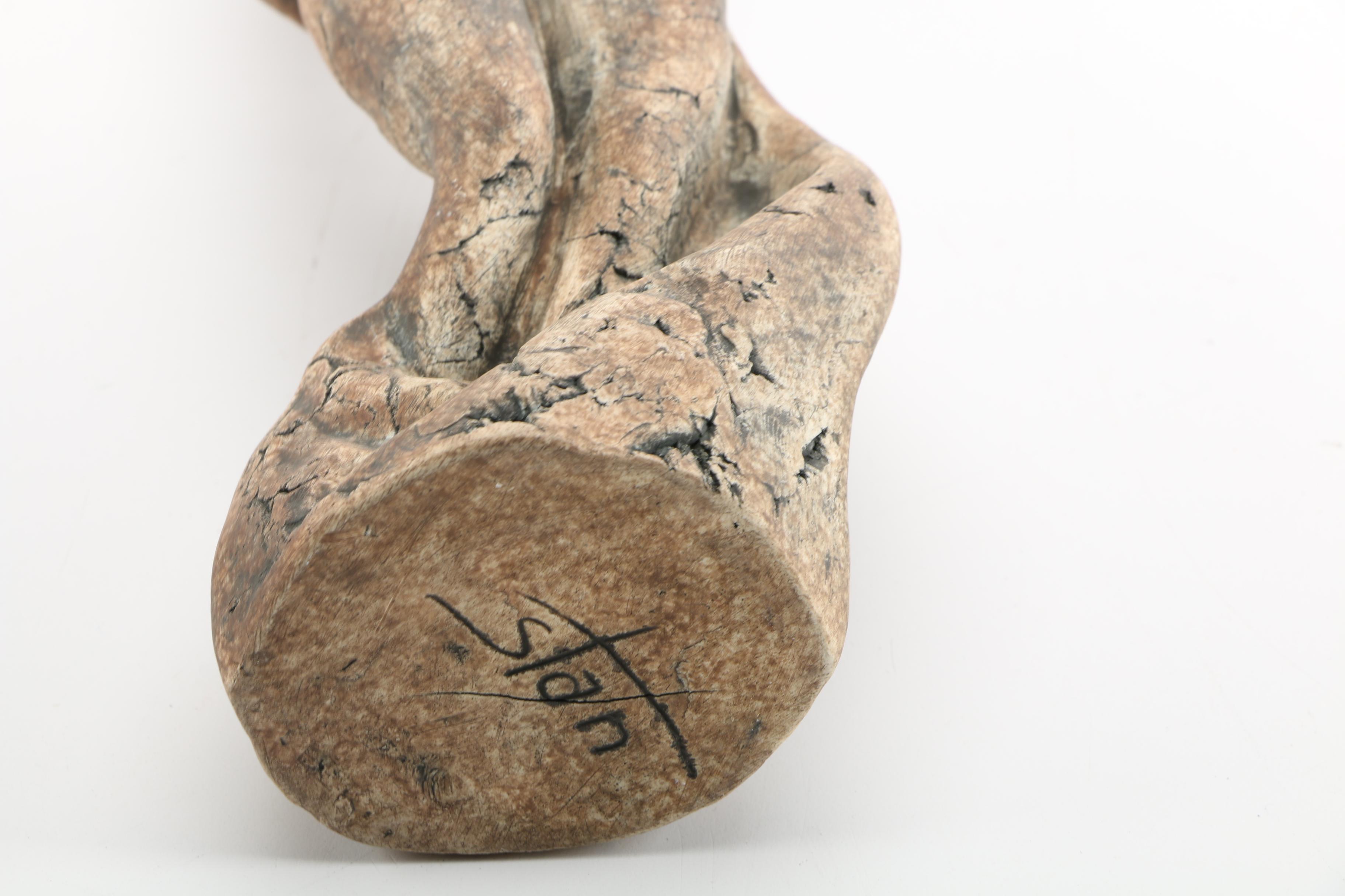 Signed Ceramic Nude Female Figurines