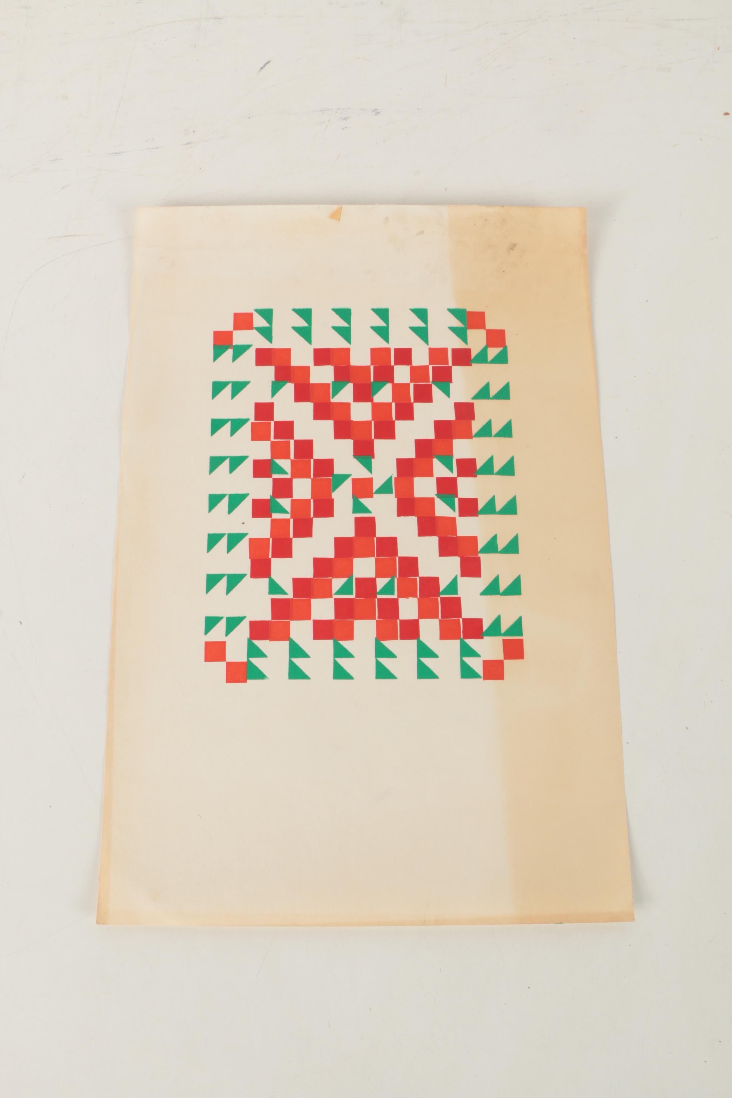 Relief Prints of Abstract Compositions