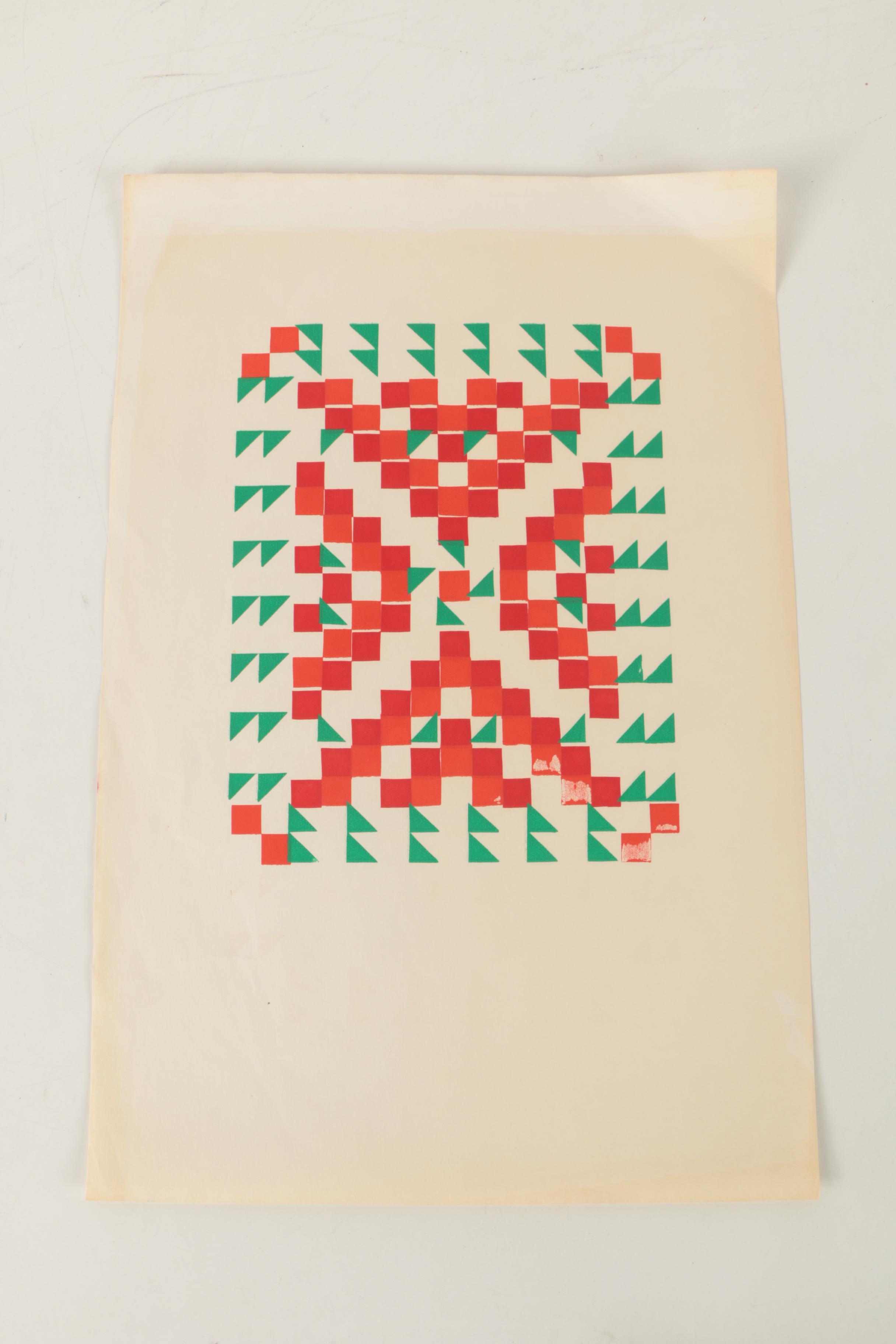 Relief Prints of Abstract Compositions