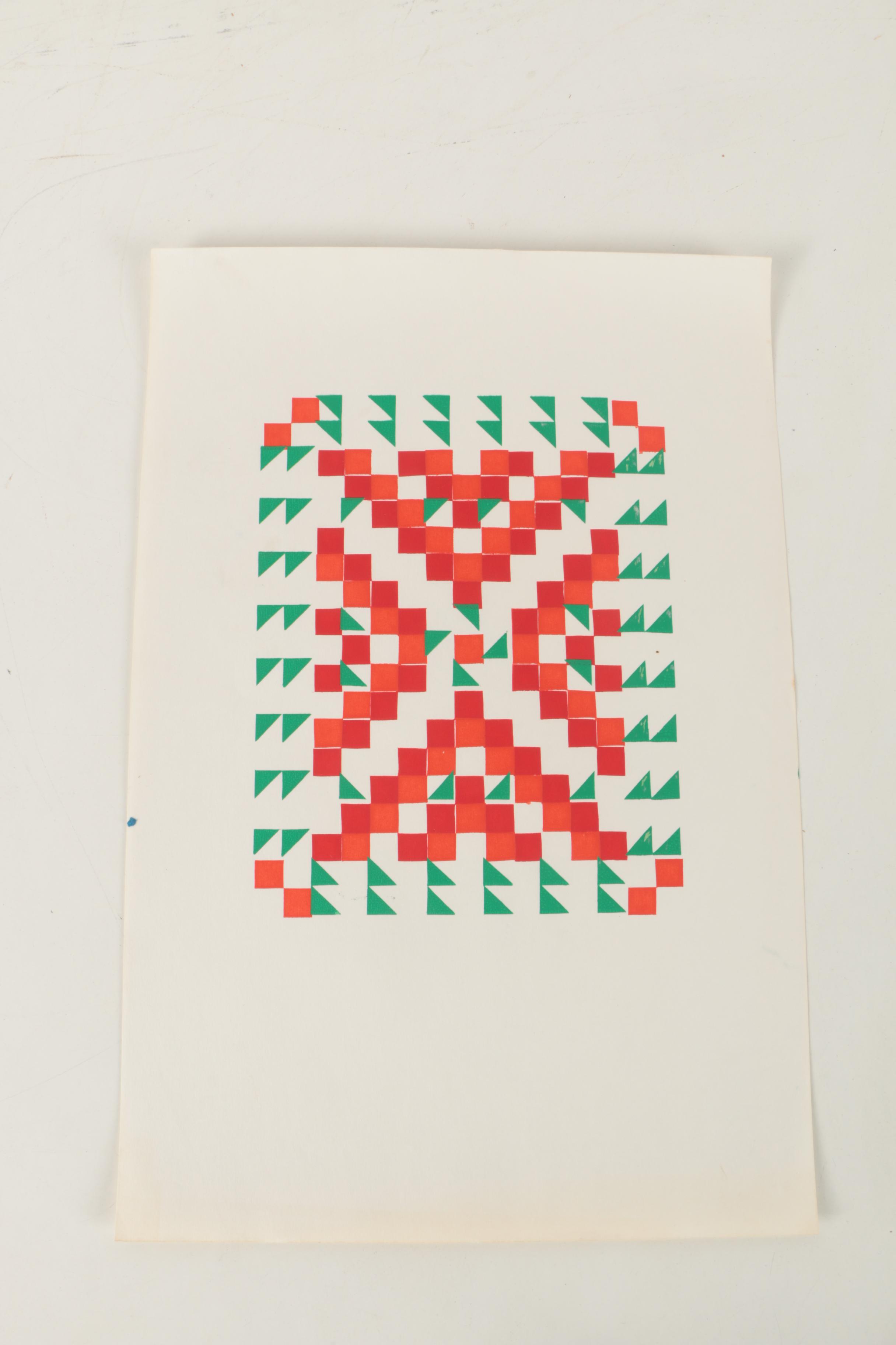 Relief Prints of Abstract Compositions