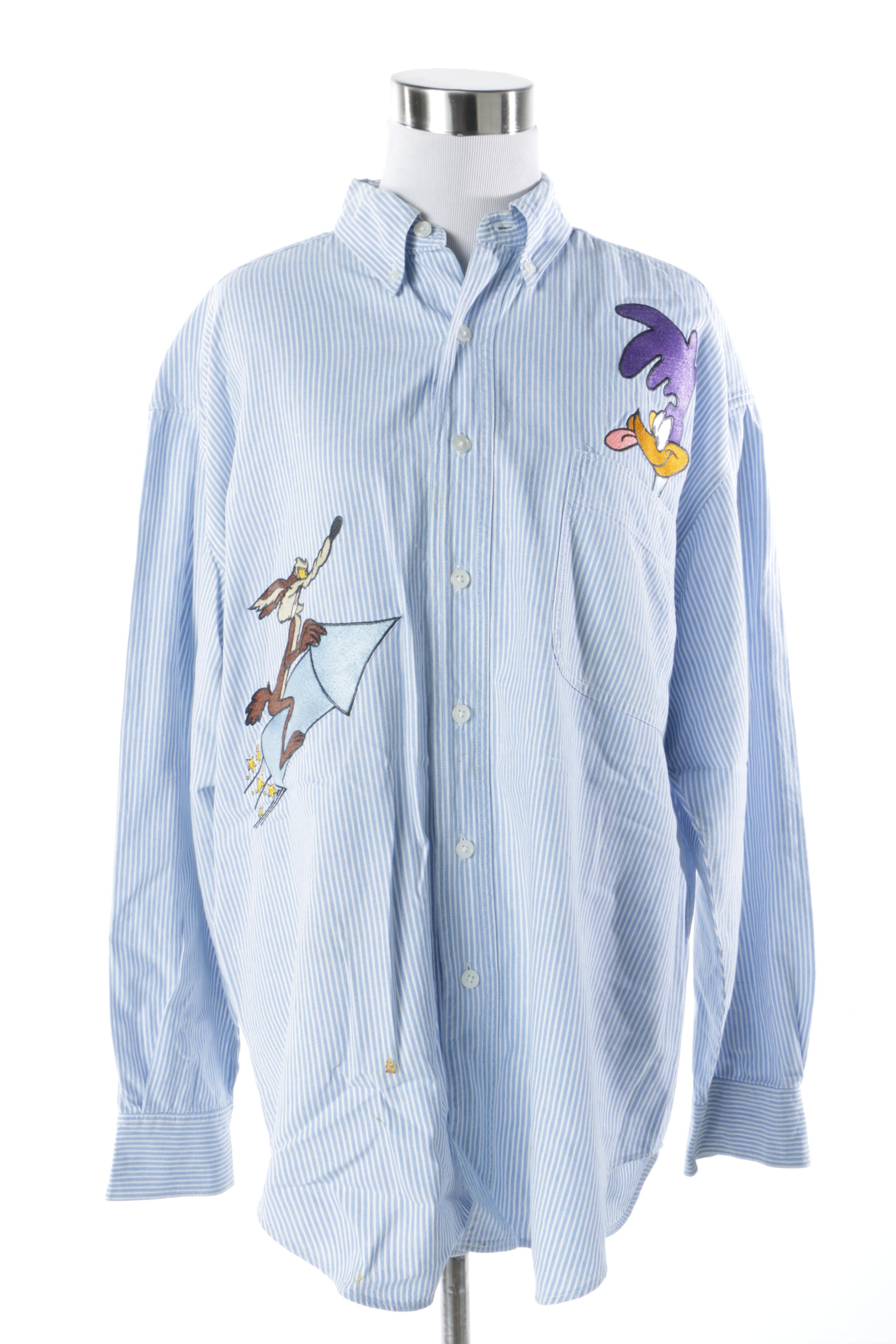 Men's and Women's Disney and Looney Tunes Button-Front Shirts