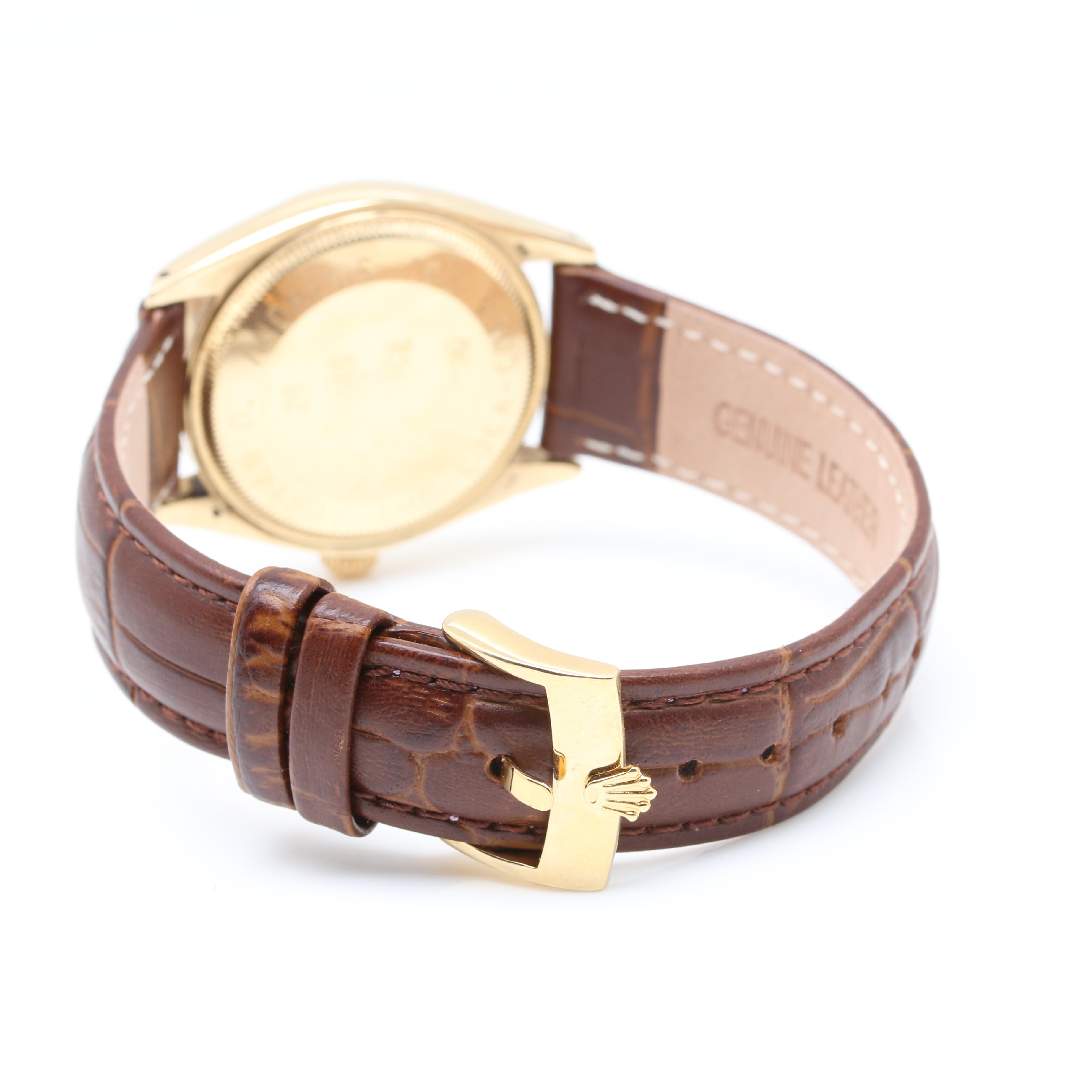 Circa 1968 Rolex Oyster Perpetual Superlative Chronometer 14K Gold Watch