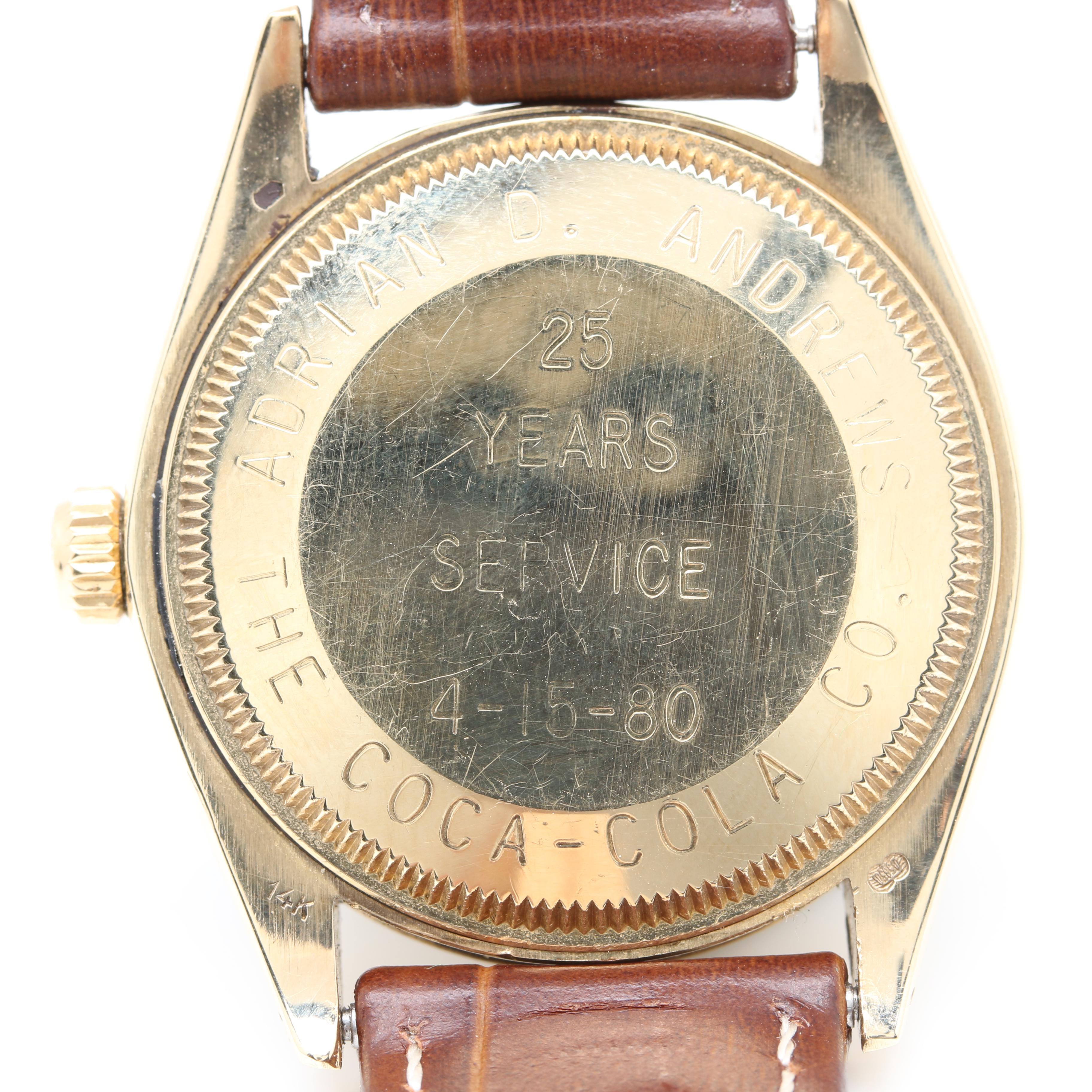 Circa 1968 Rolex Oyster Perpetual Superlative Chronometer 14K Gold Watch