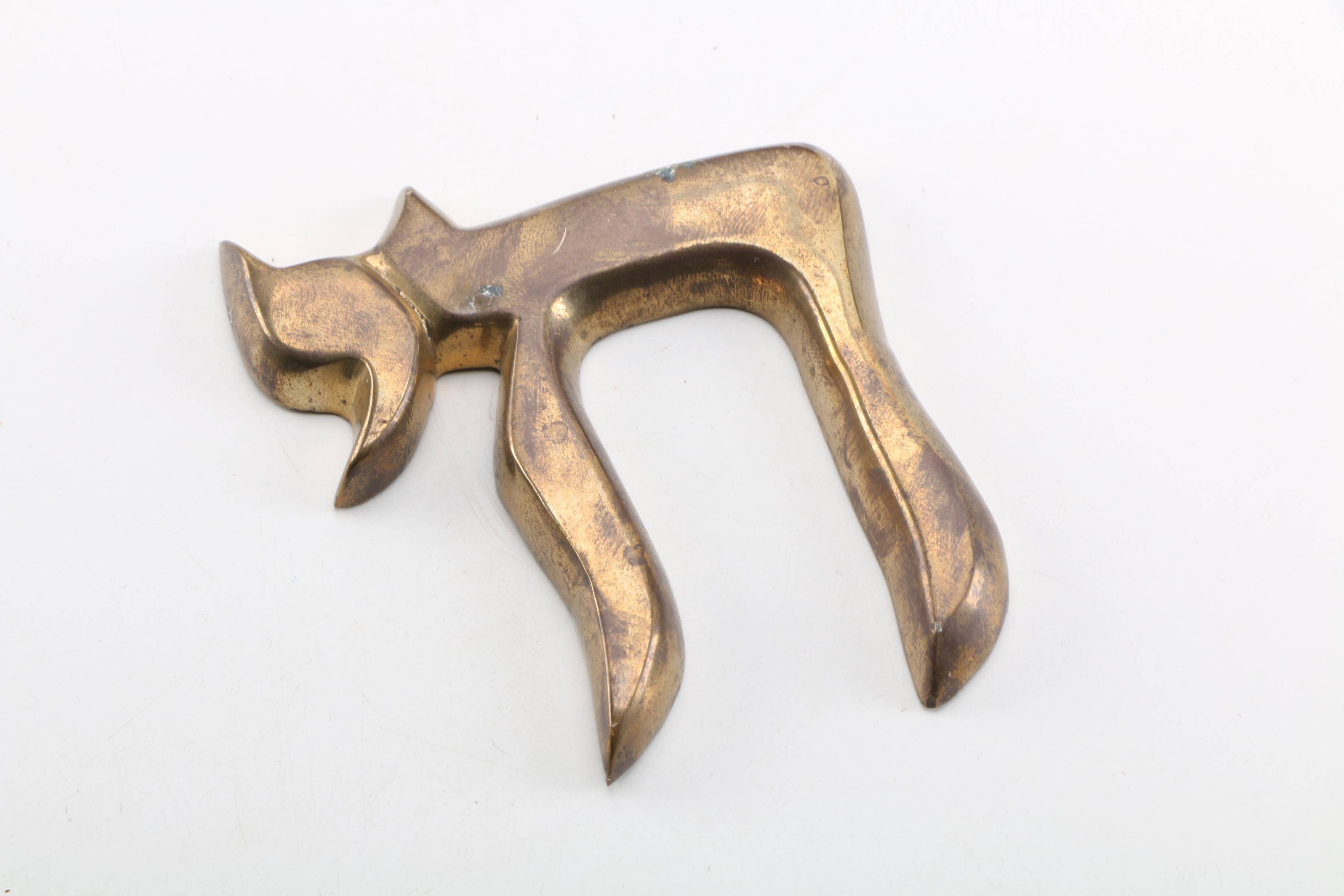 Vintage Rundell & Bridge Clock with Assorted Brass Home Accessories