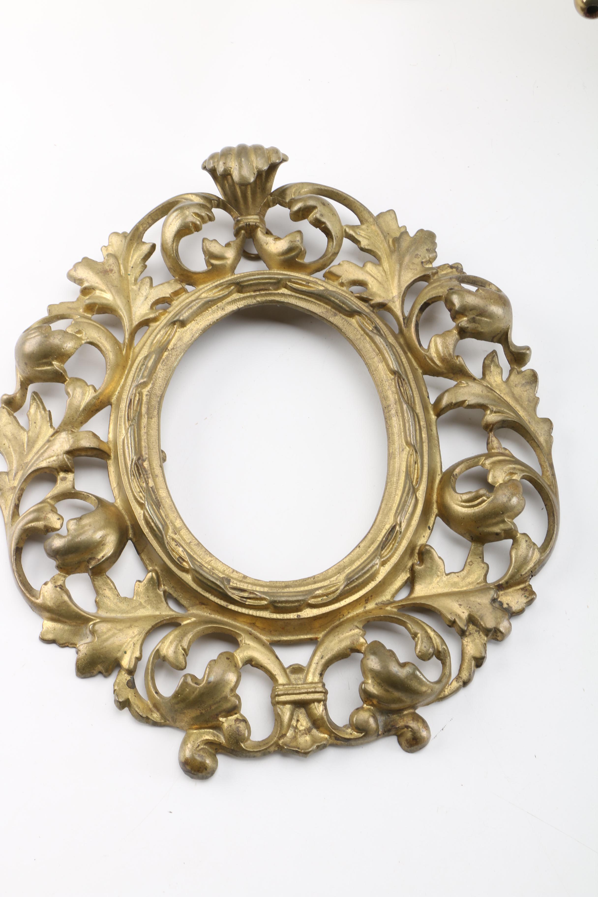 Vintage Rundell & Bridge Clock with Assorted Brass Home Accessories