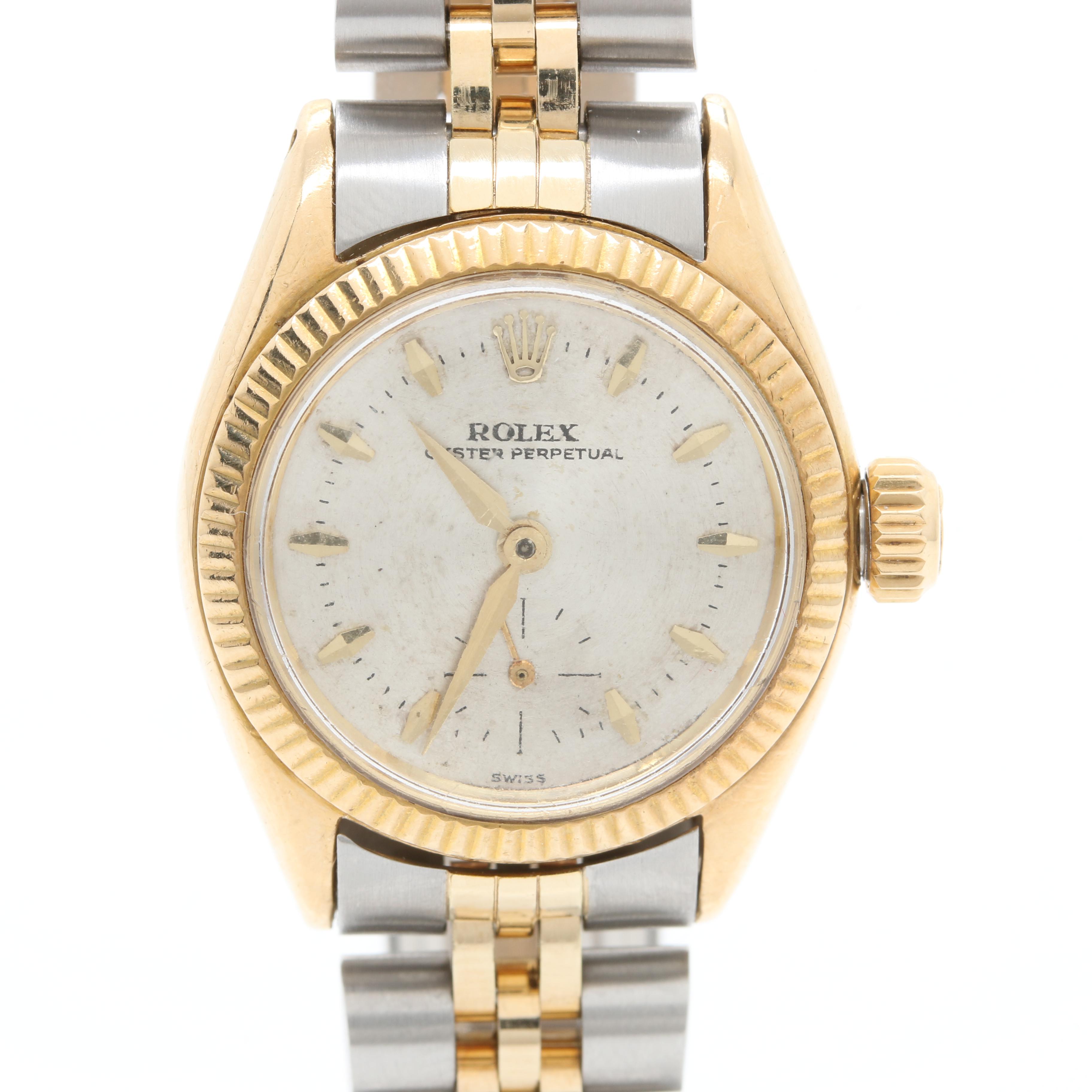 Rolex Oyster Perpetual 18K Gold Watch