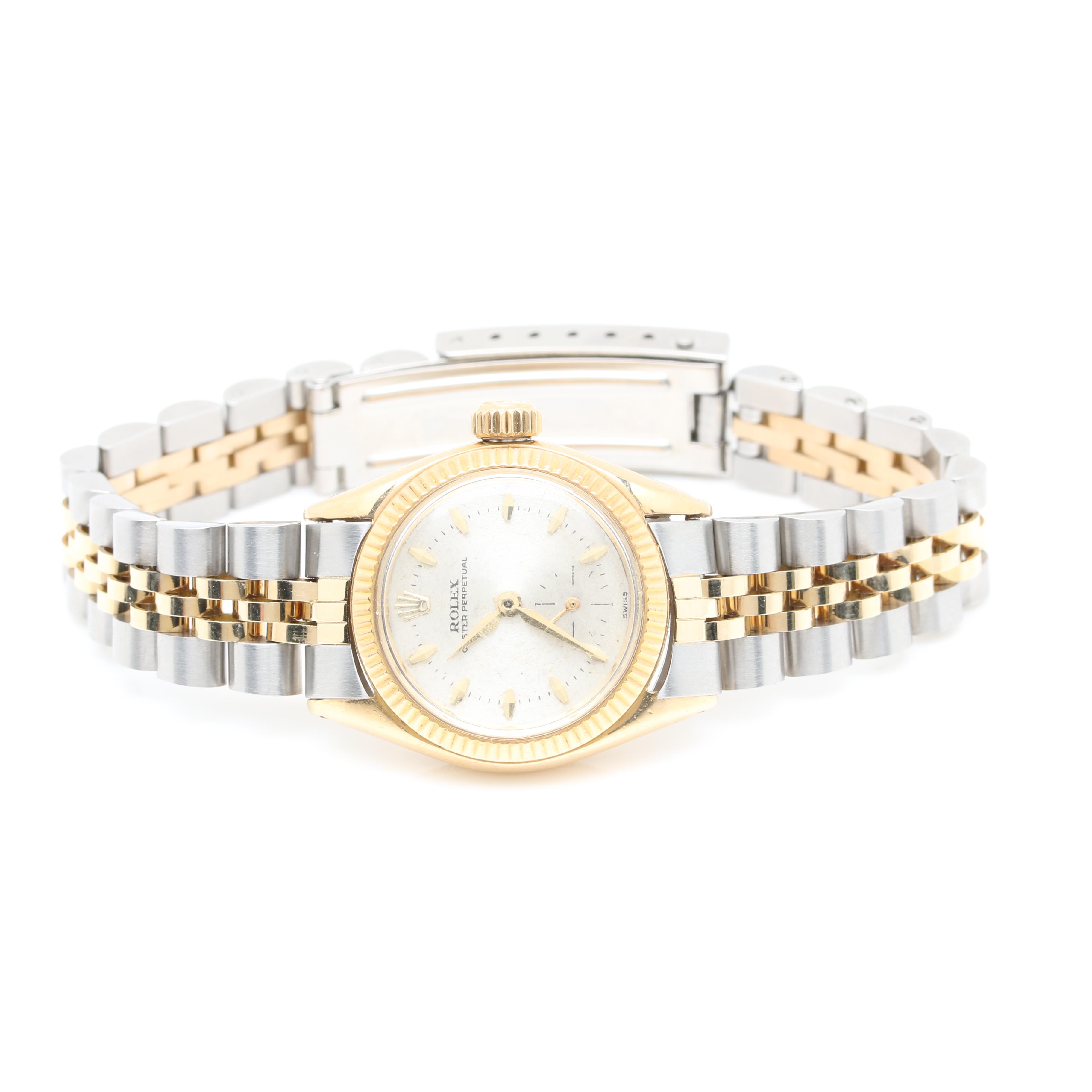 Rolex Oyster Perpetual 18K Gold Watch