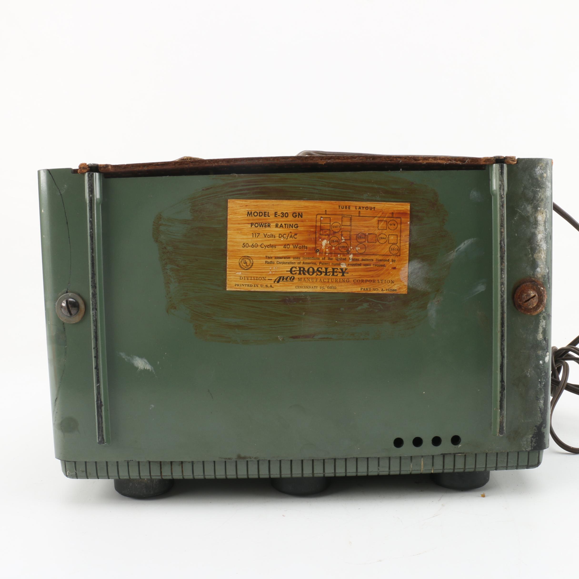 Vintage Crosley -30 GN and Zenith C464W Radios