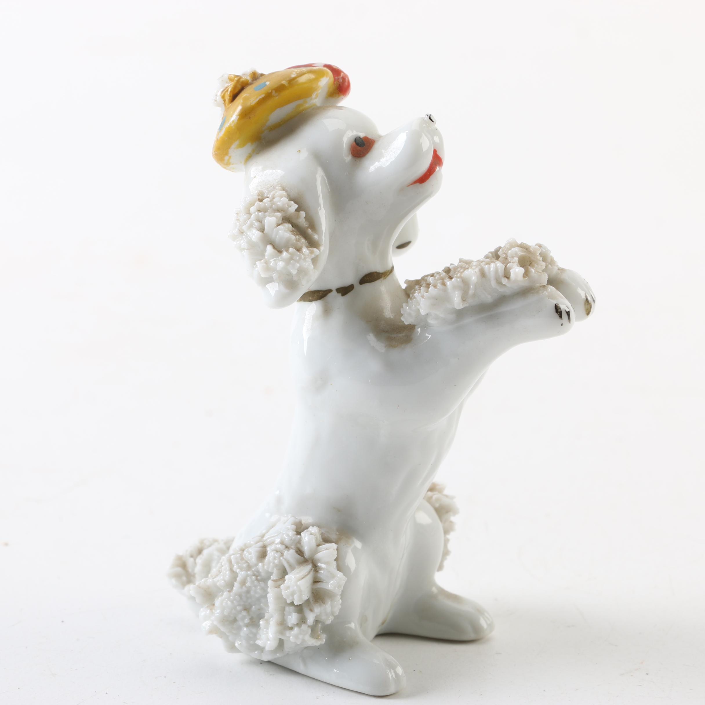 Japanese Vintage Ceramic Poodle Figurines