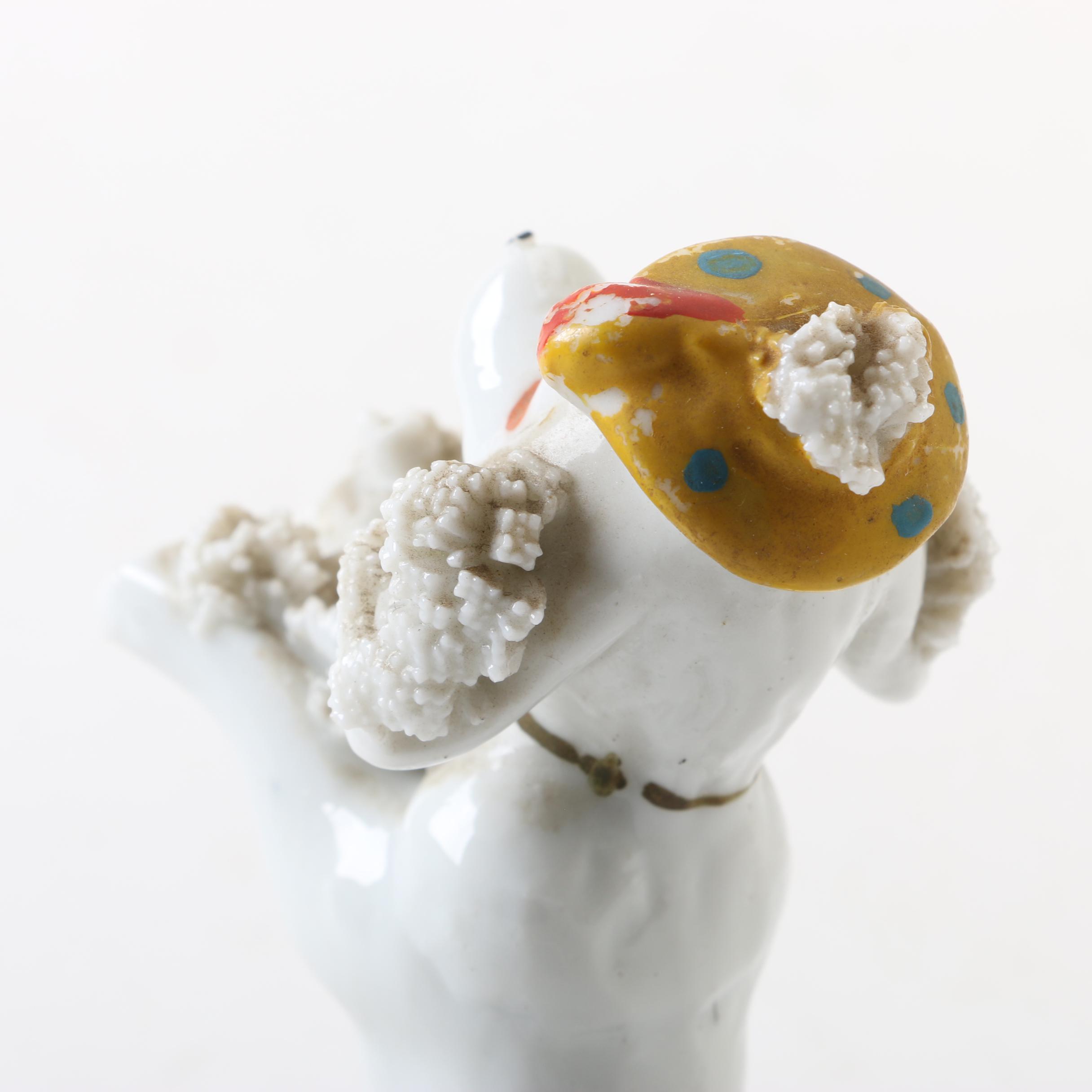 Japanese Vintage Ceramic Poodle Figurines