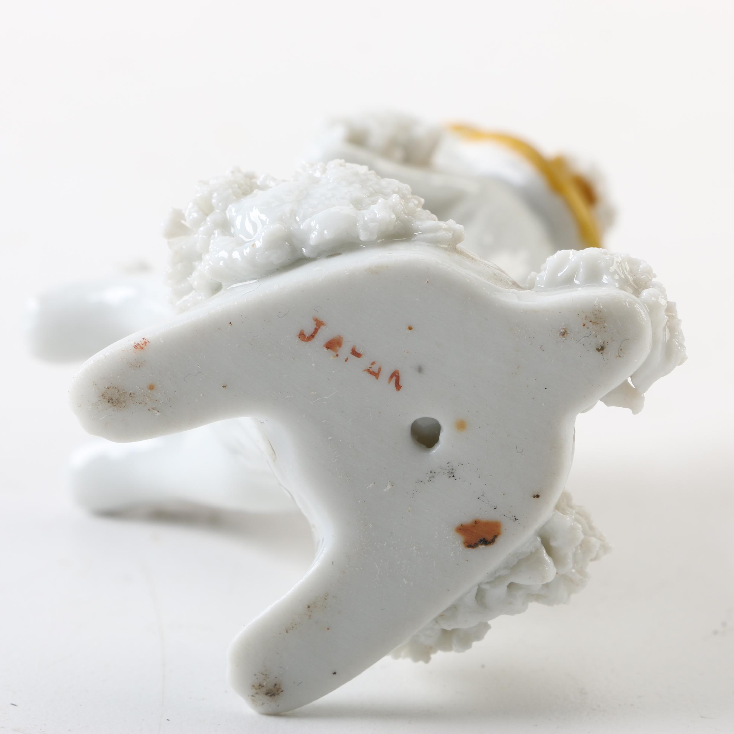 Japanese Vintage Ceramic Poodle Figurines