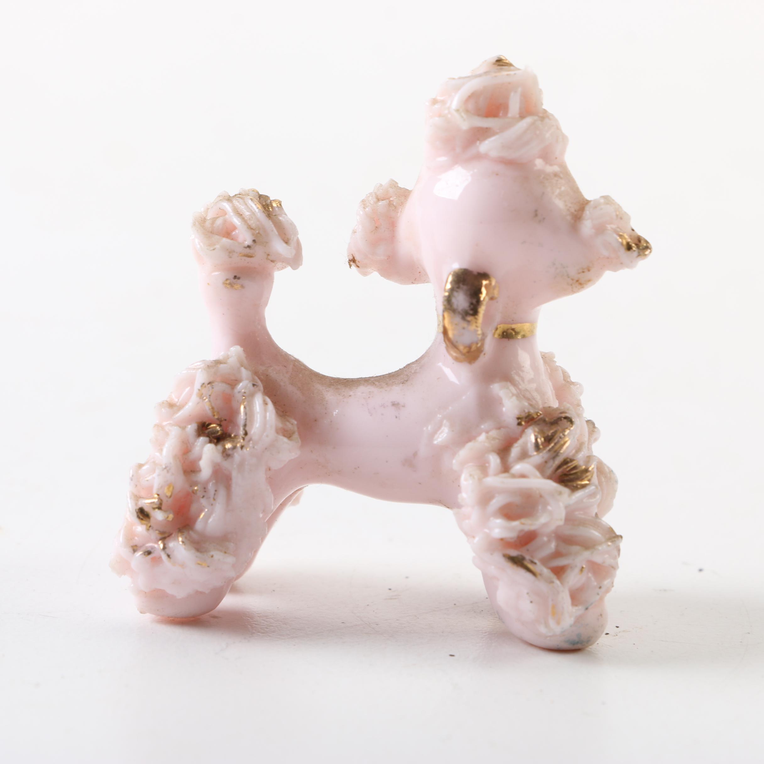 Japanese Vintage Ceramic Poodle Figurines