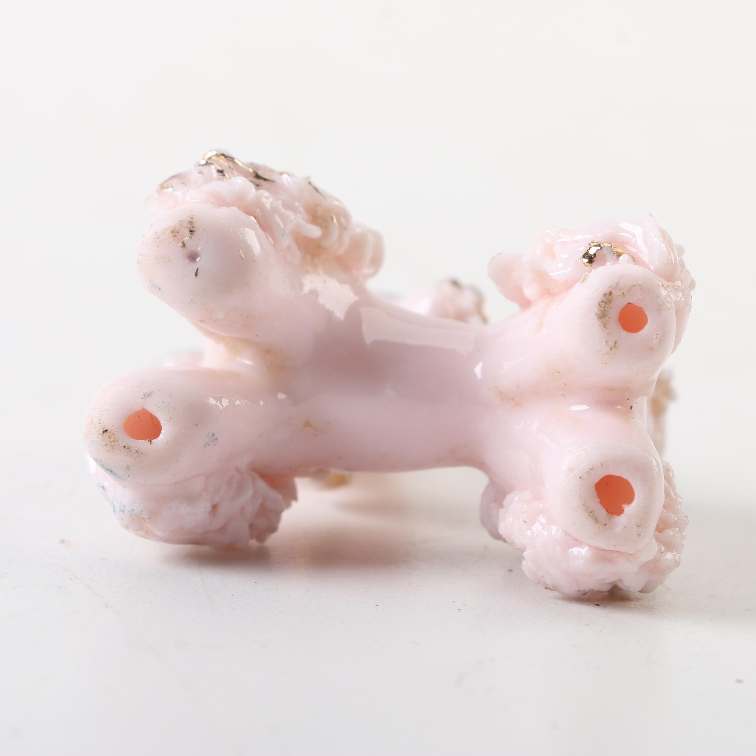 Japanese Vintage Ceramic Poodle Figurines
