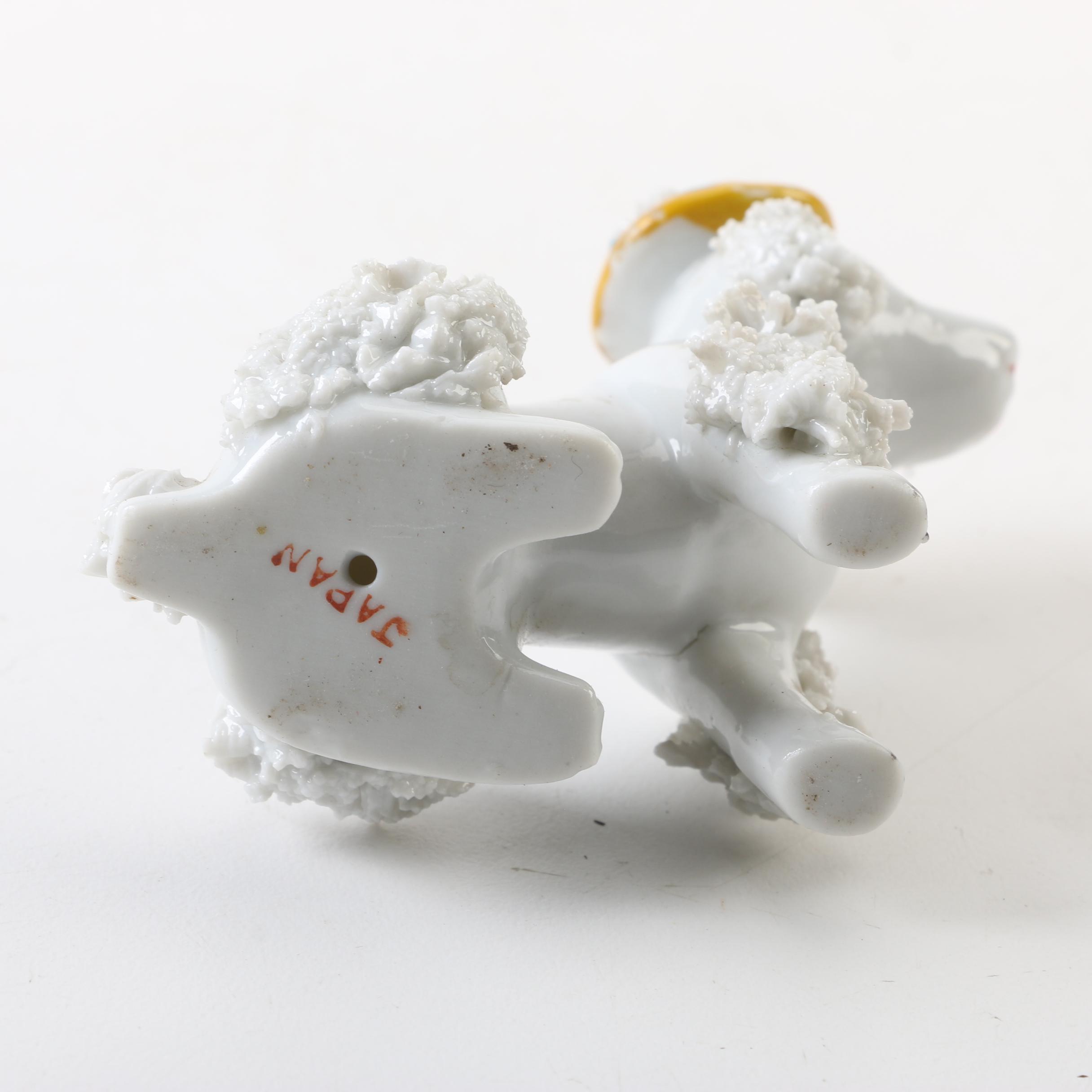 Japanese Vintage Ceramic Poodle Figurines