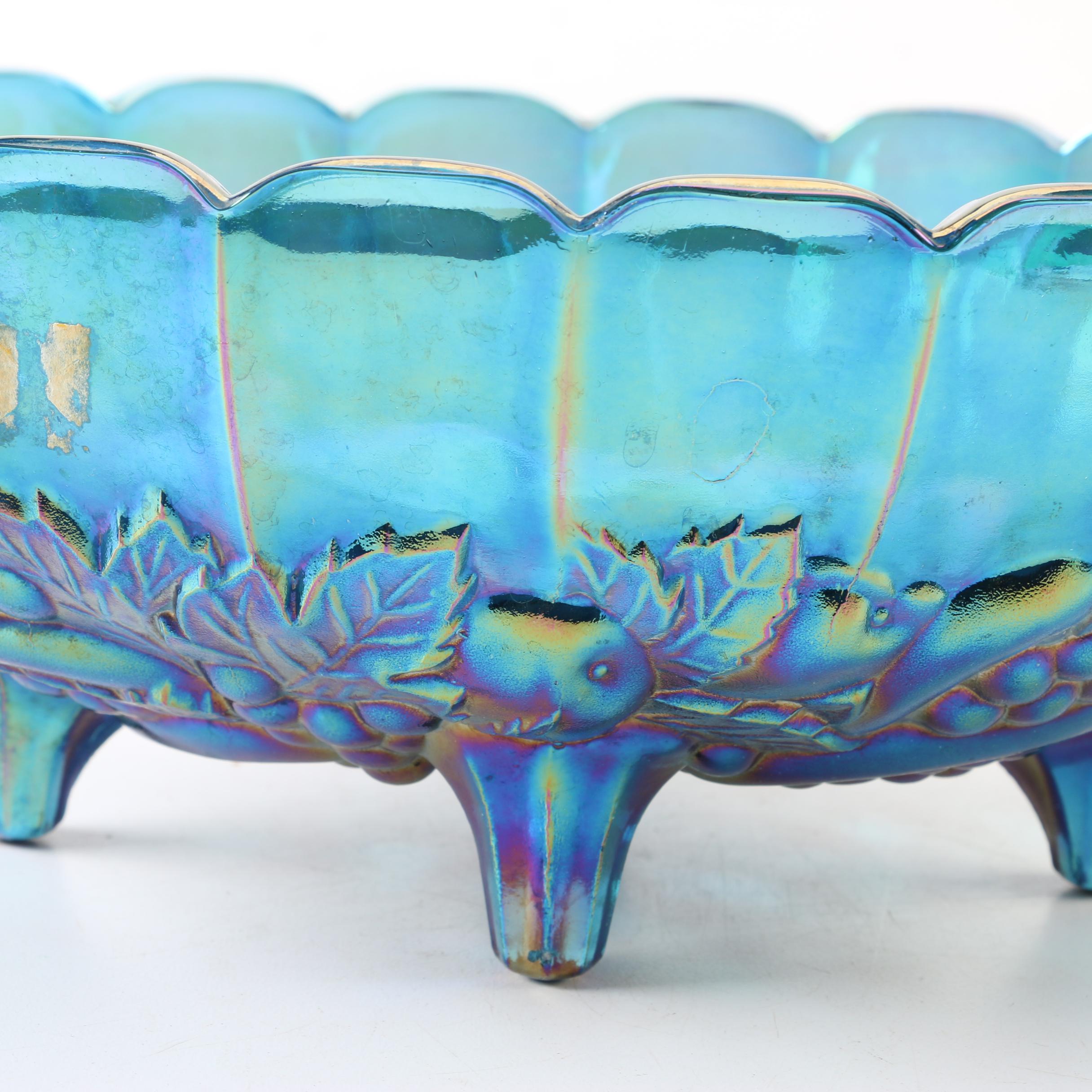 Vintage Indiana Glass "Harvest Grape" Carnival Glass Bowl