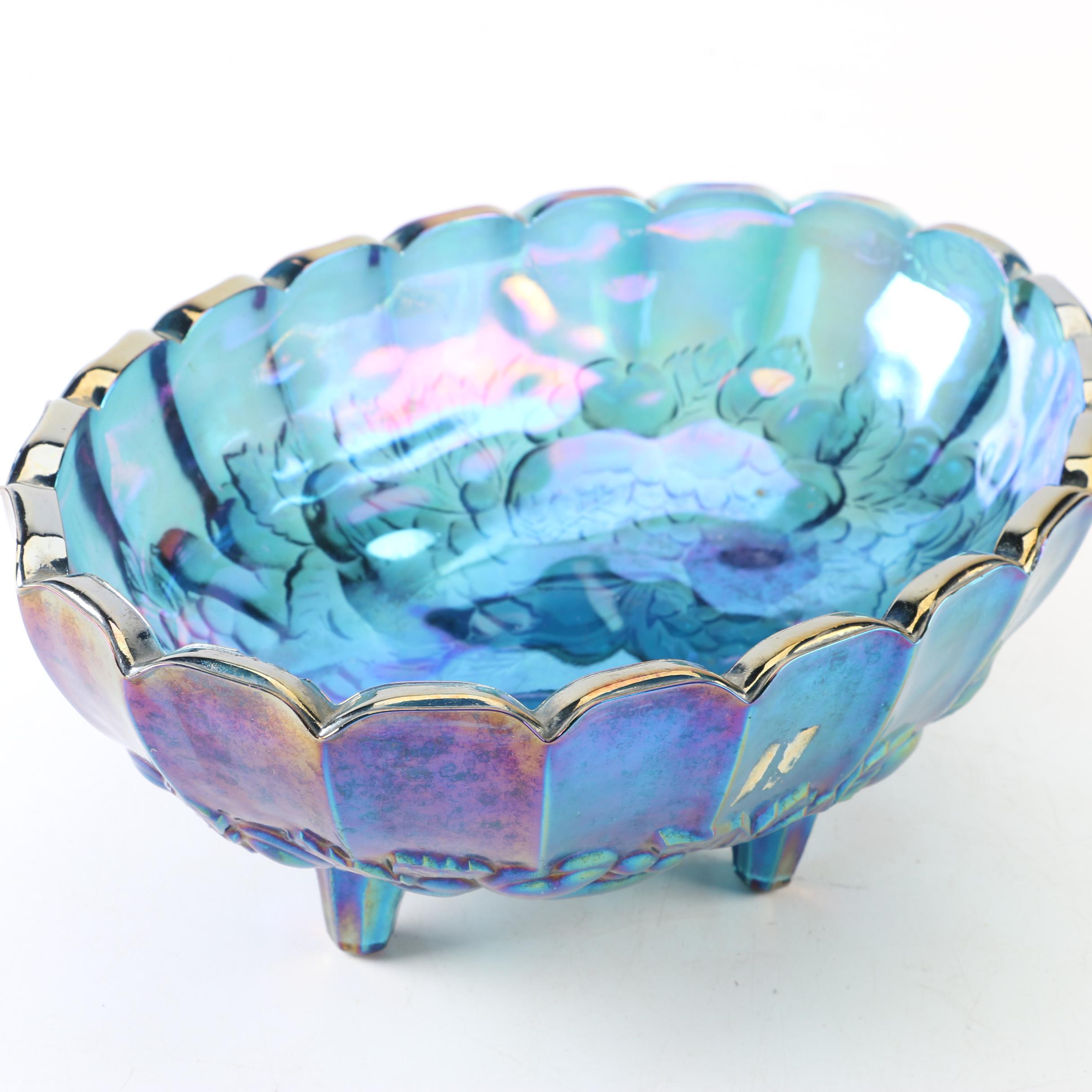 Vintage Indiana Glass "Harvest Grape" Carnival Glass Bowl