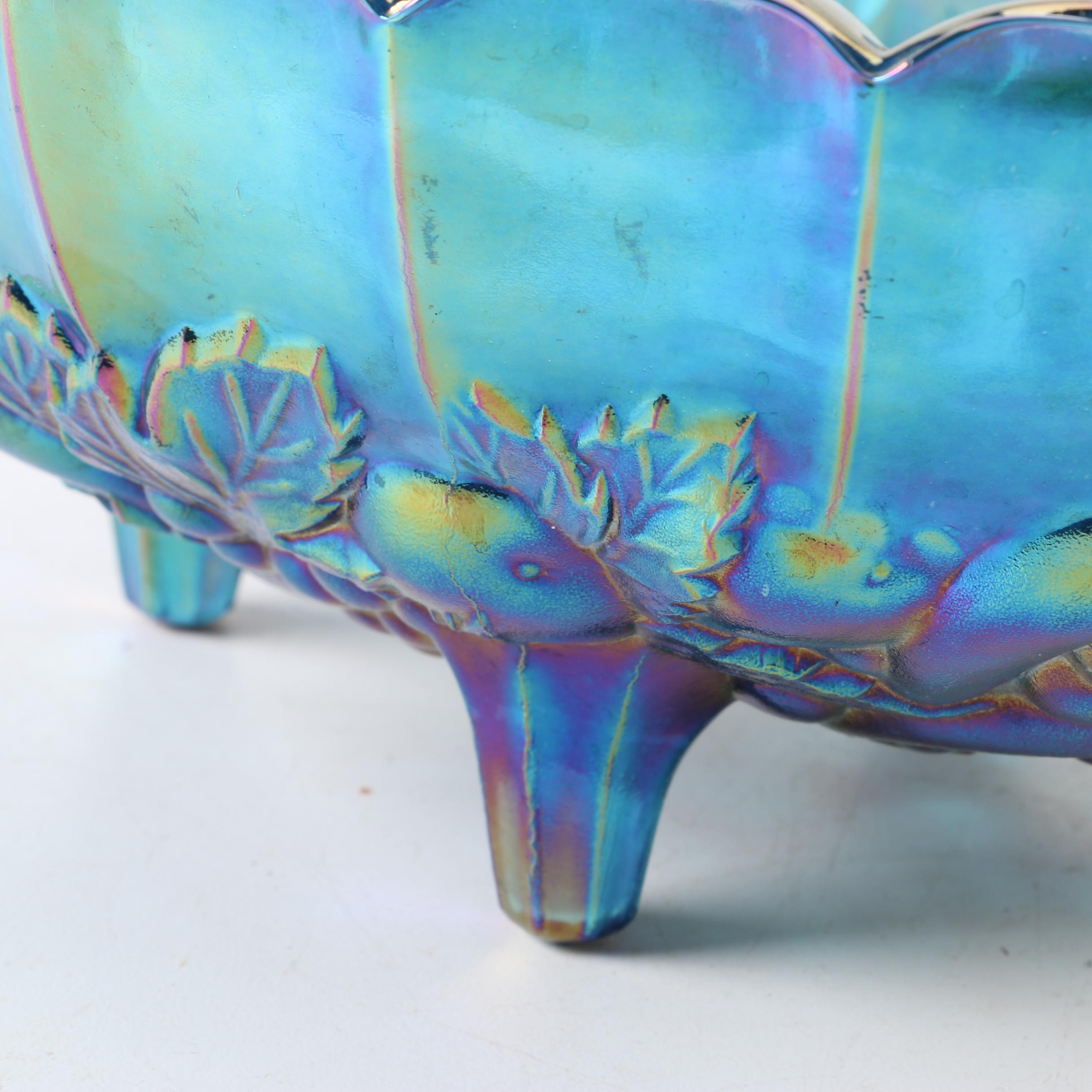 Vintage Indiana Glass "Harvest Grape" Carnival Glass Bowl