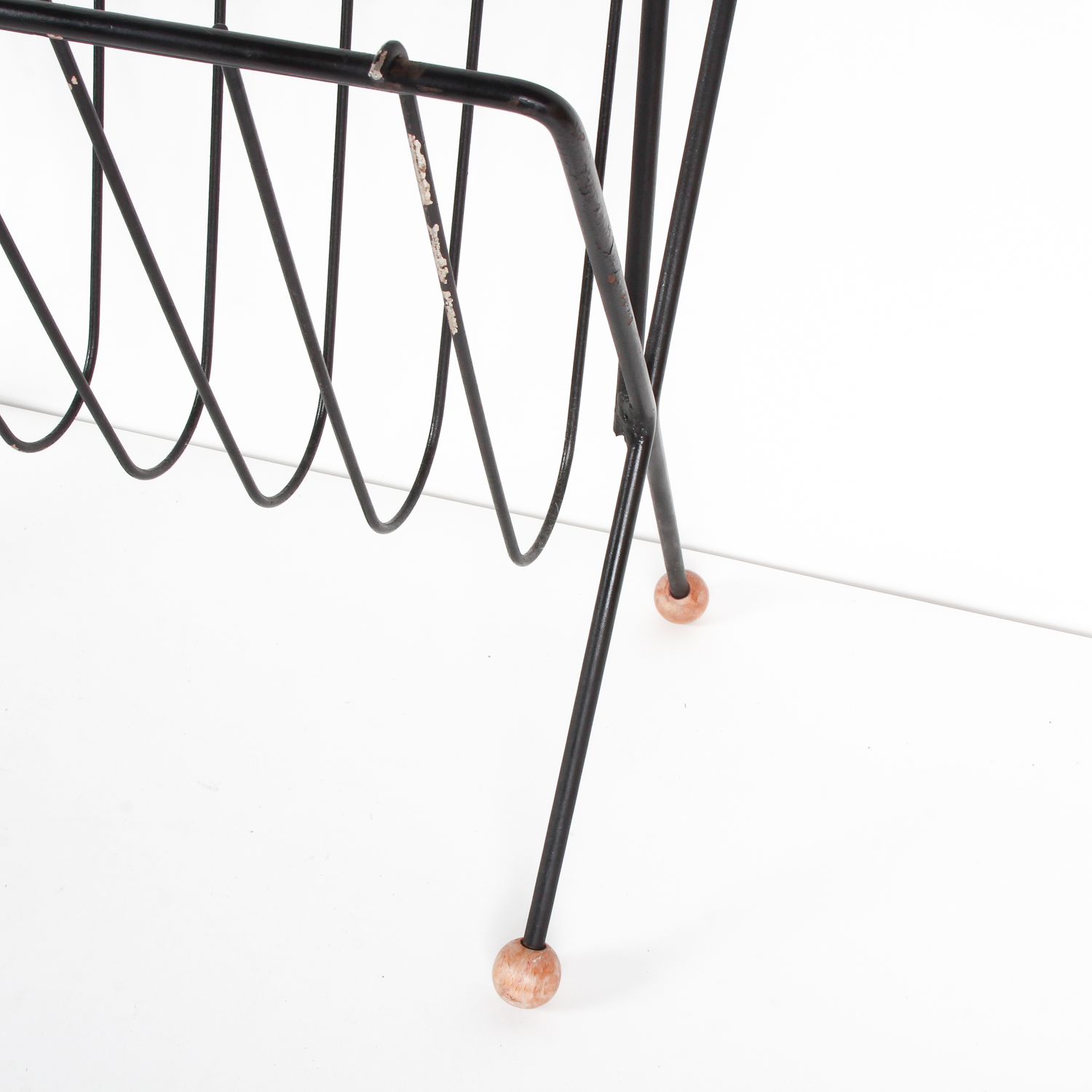 Vintage Mid-Century Metal Magazine Rack