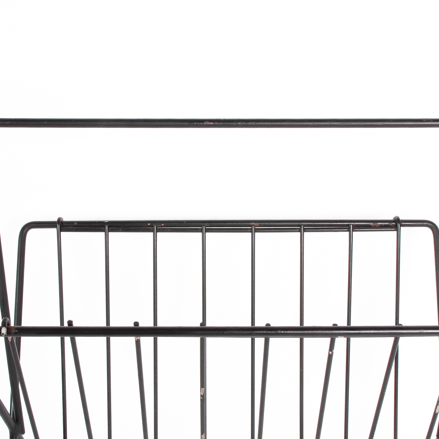 Vintage Mid-Century Metal Magazine Rack