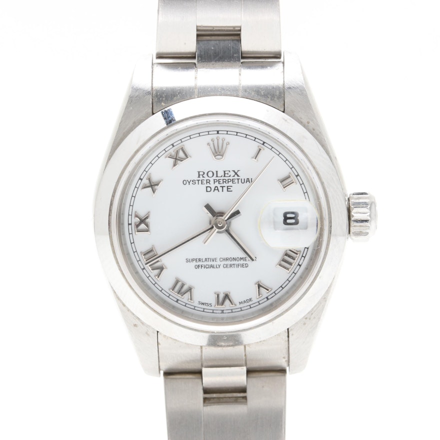 Rolex Oyster Perpetual "DateJust" Stainless Steel Wristwatch