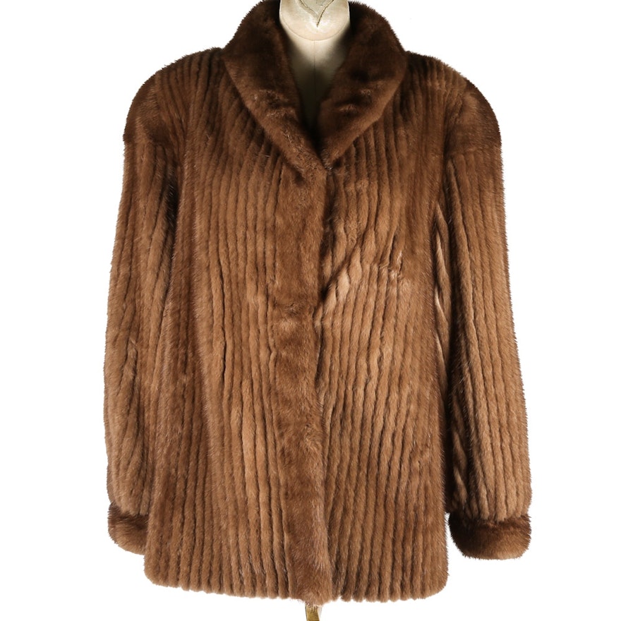 Stitched Mink Fur Coat