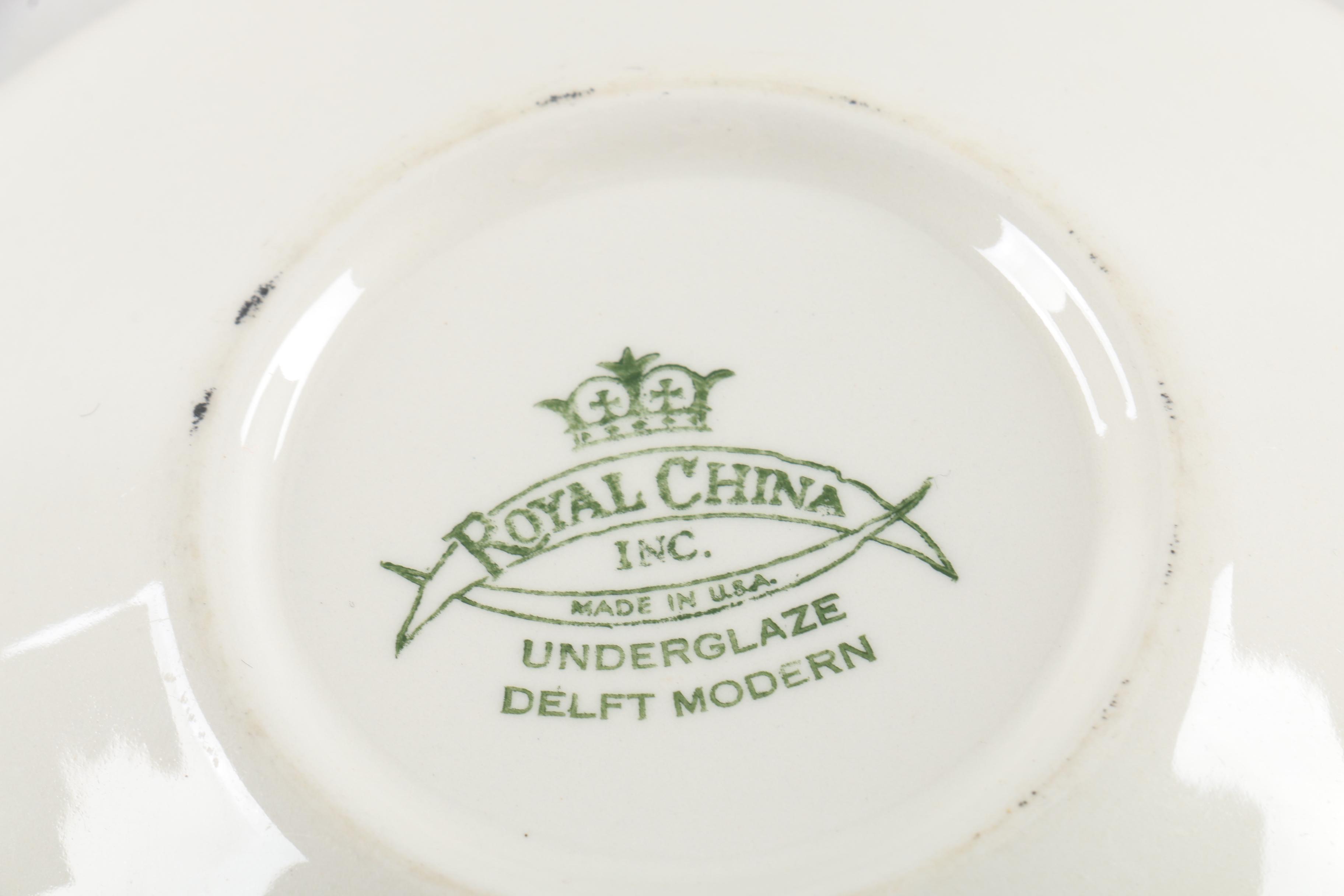 Furnivals and PM Bavaria "Denmark" with Royal China "Delft Modern" Serveware