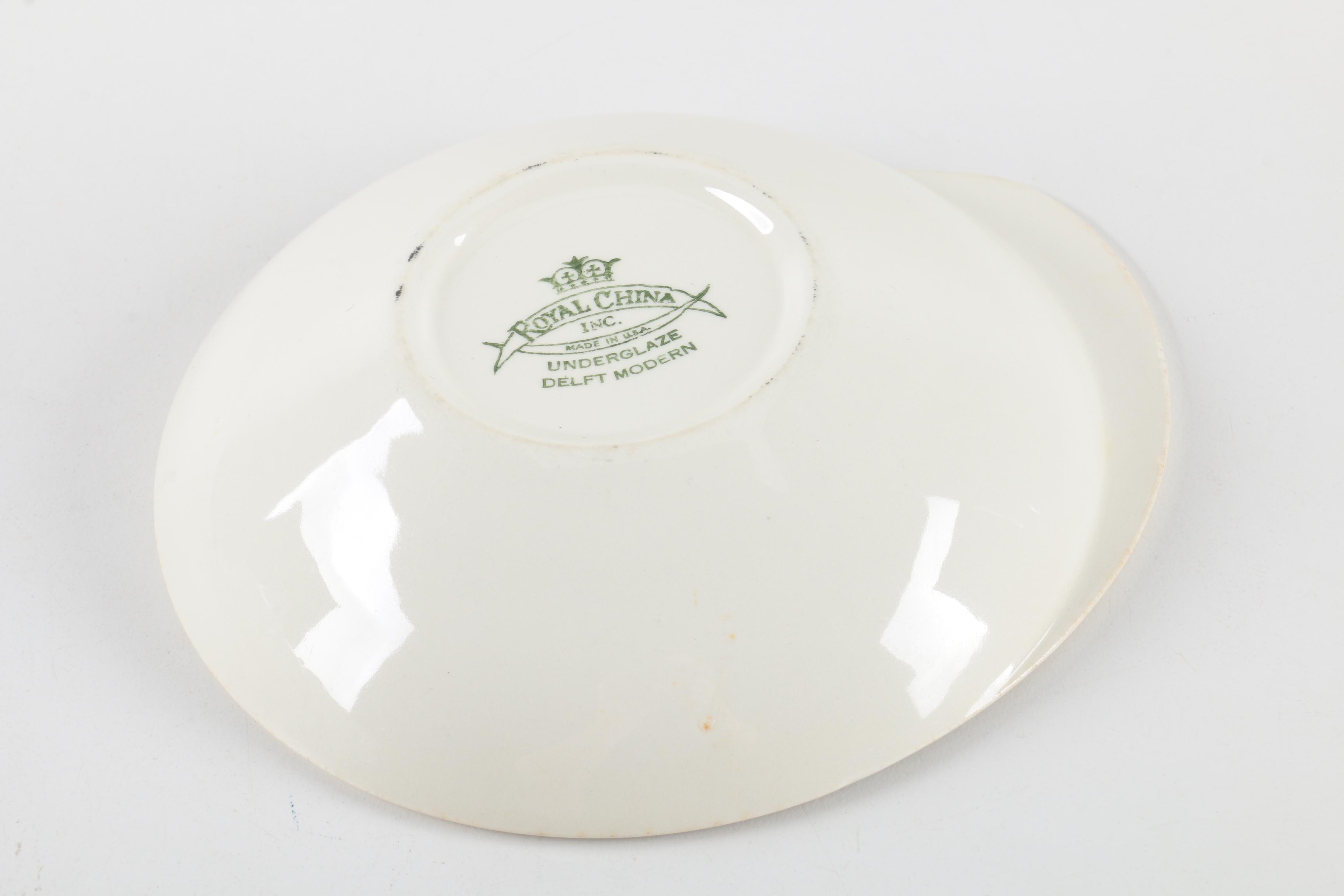 Furnivals and PM Bavaria "Denmark" with Royal China "Delft Modern" Serveware