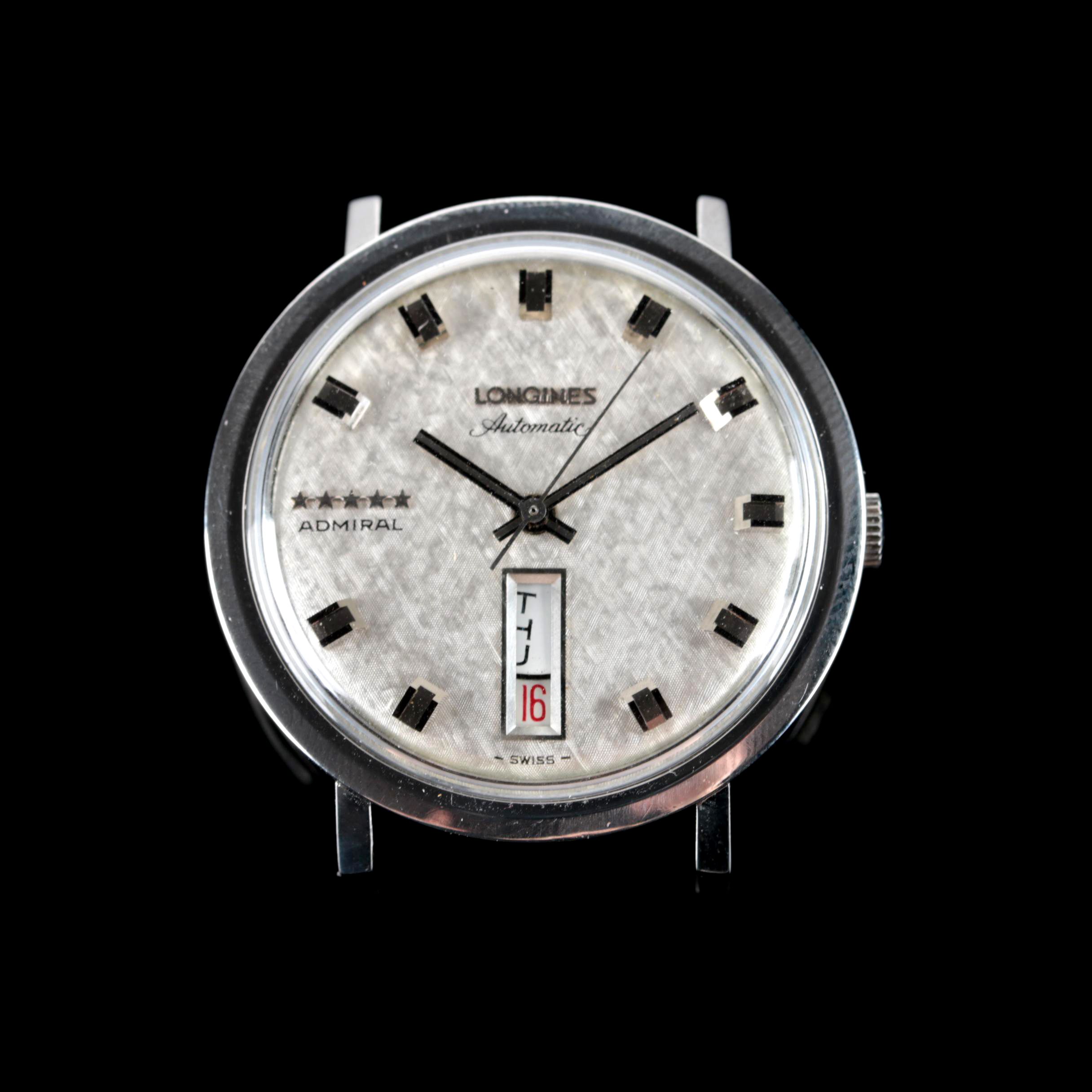 Longines Automatic Five Star Admiral Silver Tone Watch