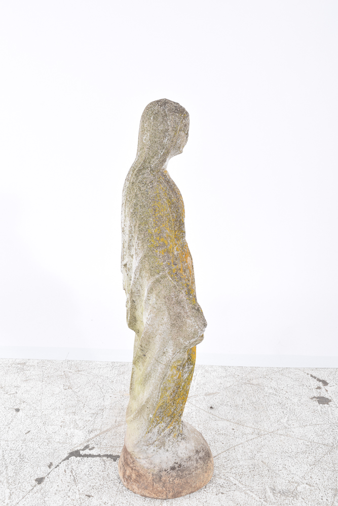 Large Antique Concrete Virgin Mary Garden Statue