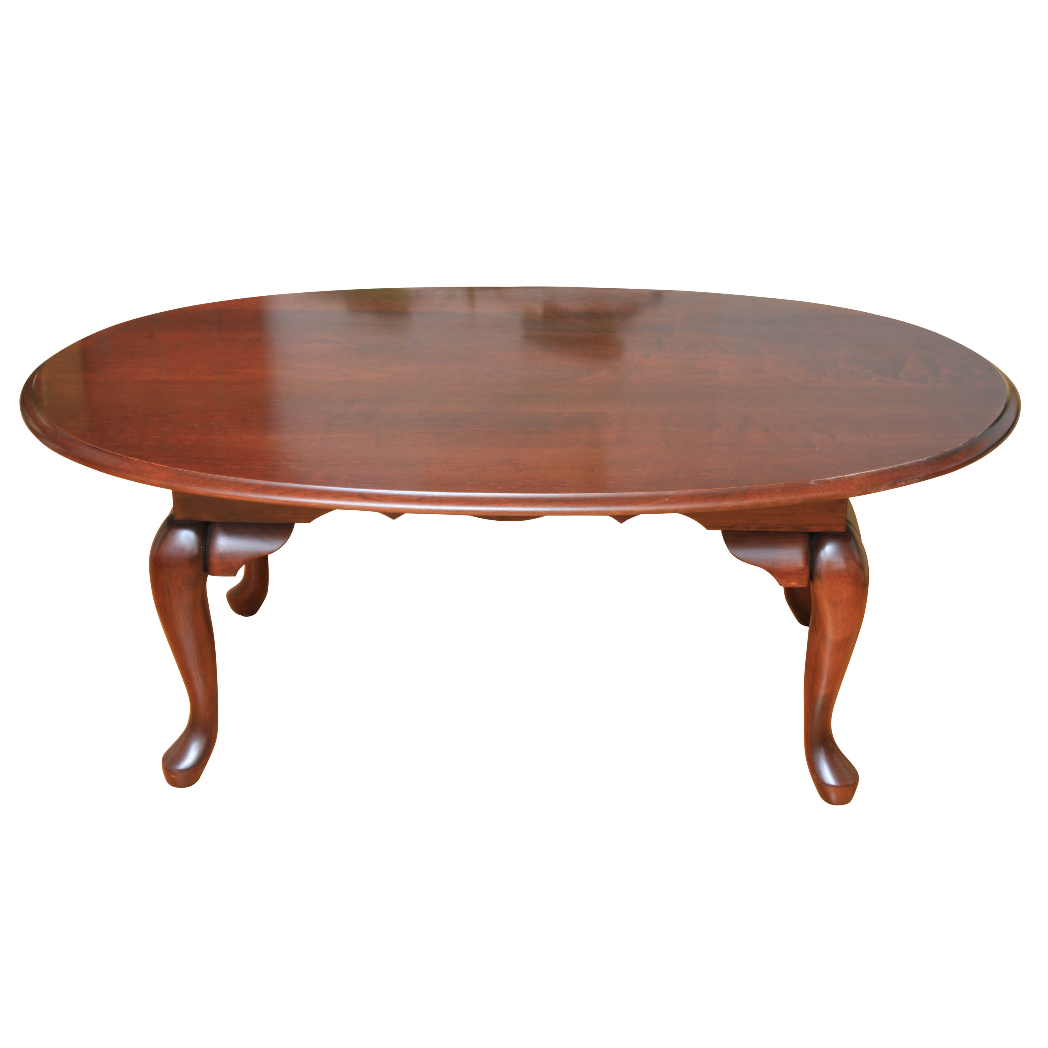 Queen Anne Style Oval Coffee Table