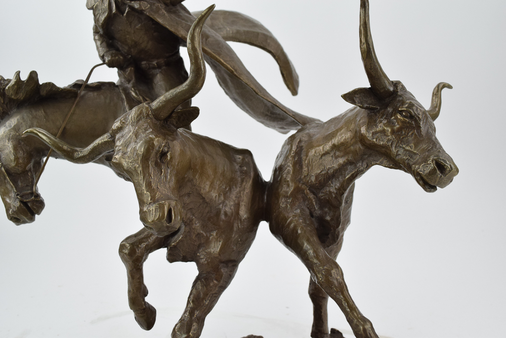 Mark Hopkins Limited Edition Sculpture "Head 'Em Up"