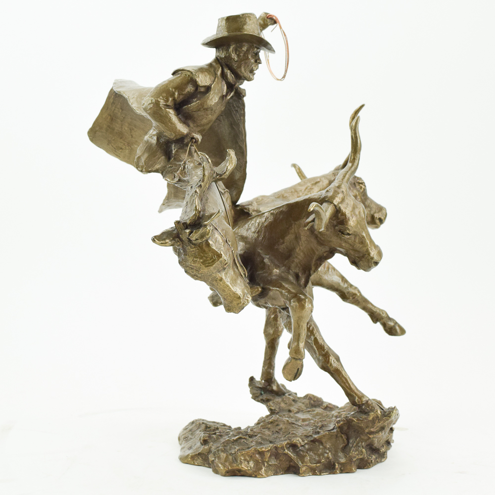 Mark Hopkins Limited Edition Sculpture "Head 'Em Up"