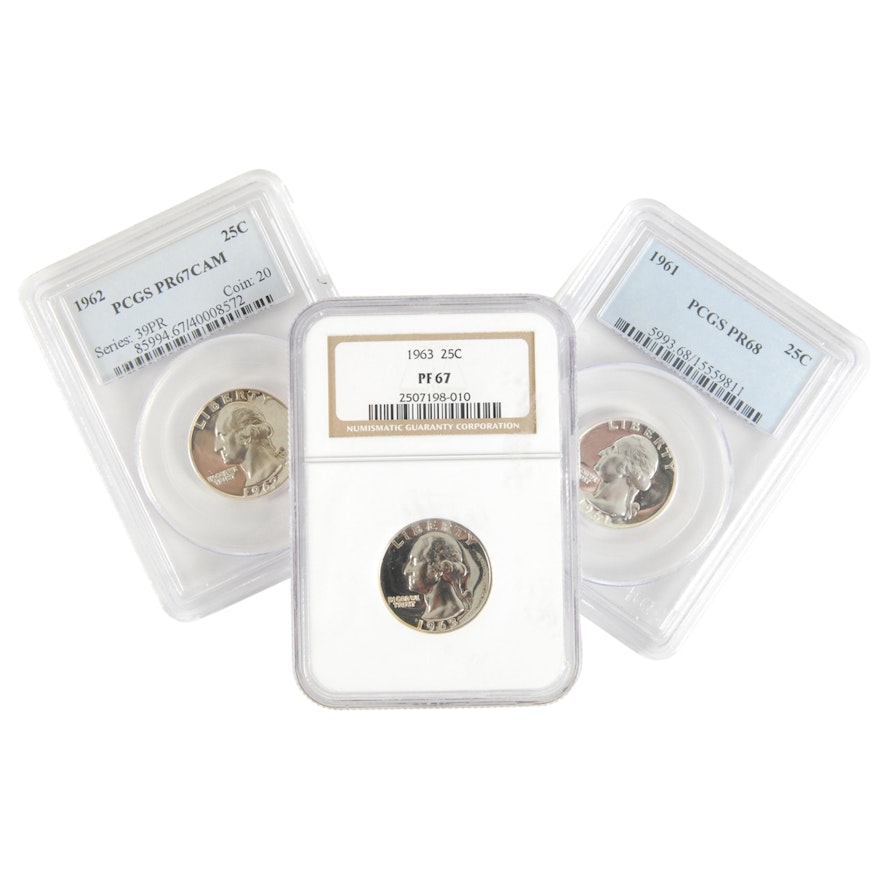 Graded Proof Silver Washington Quarters