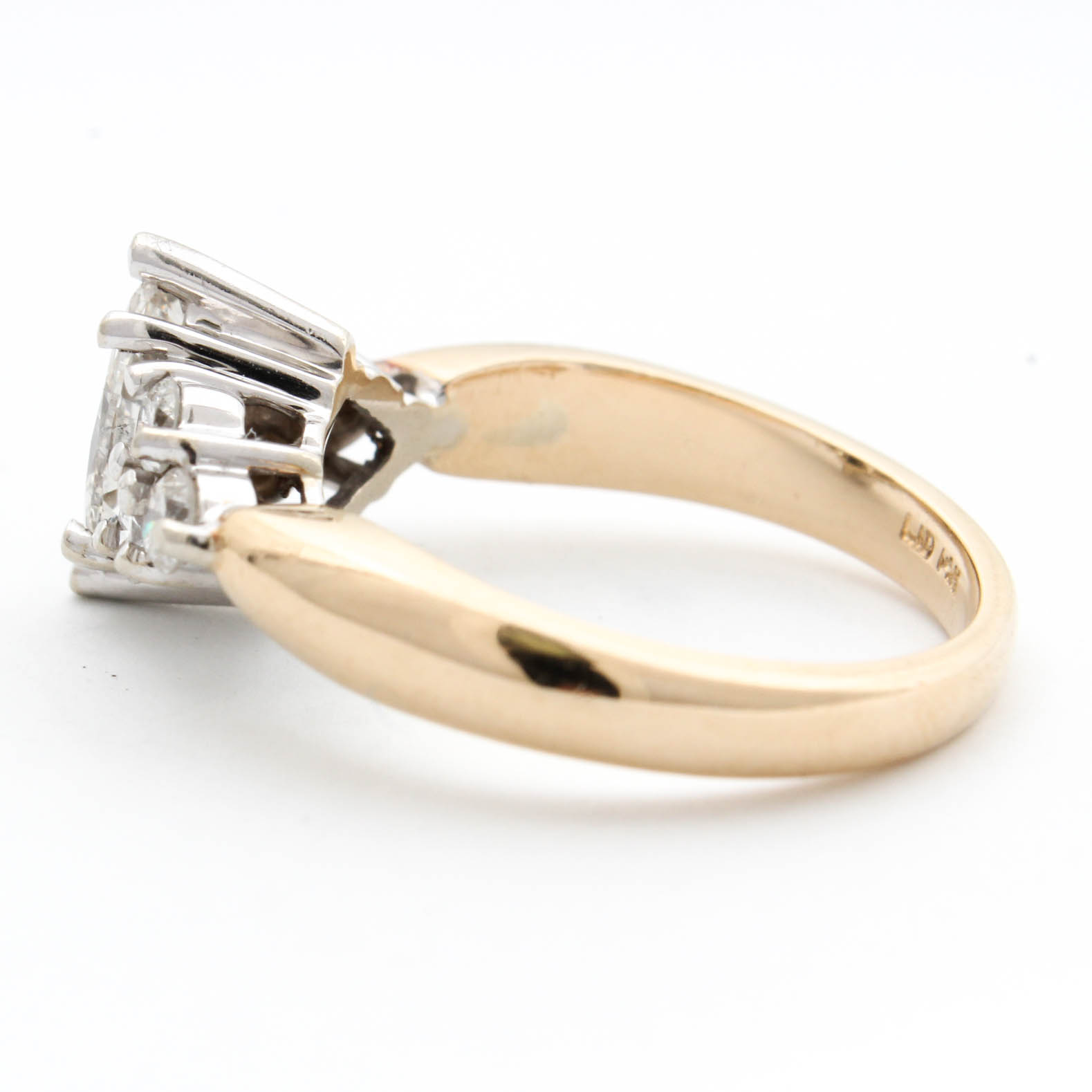 14K Yellow Gold 1.01CTW Diamond Engagement Ring