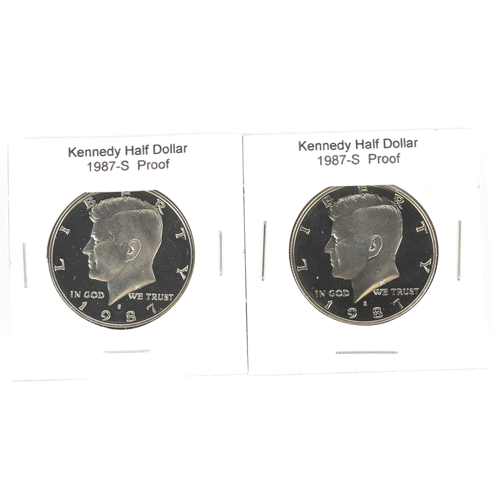 1987-S Kennedy Half Dollar Proof Coins