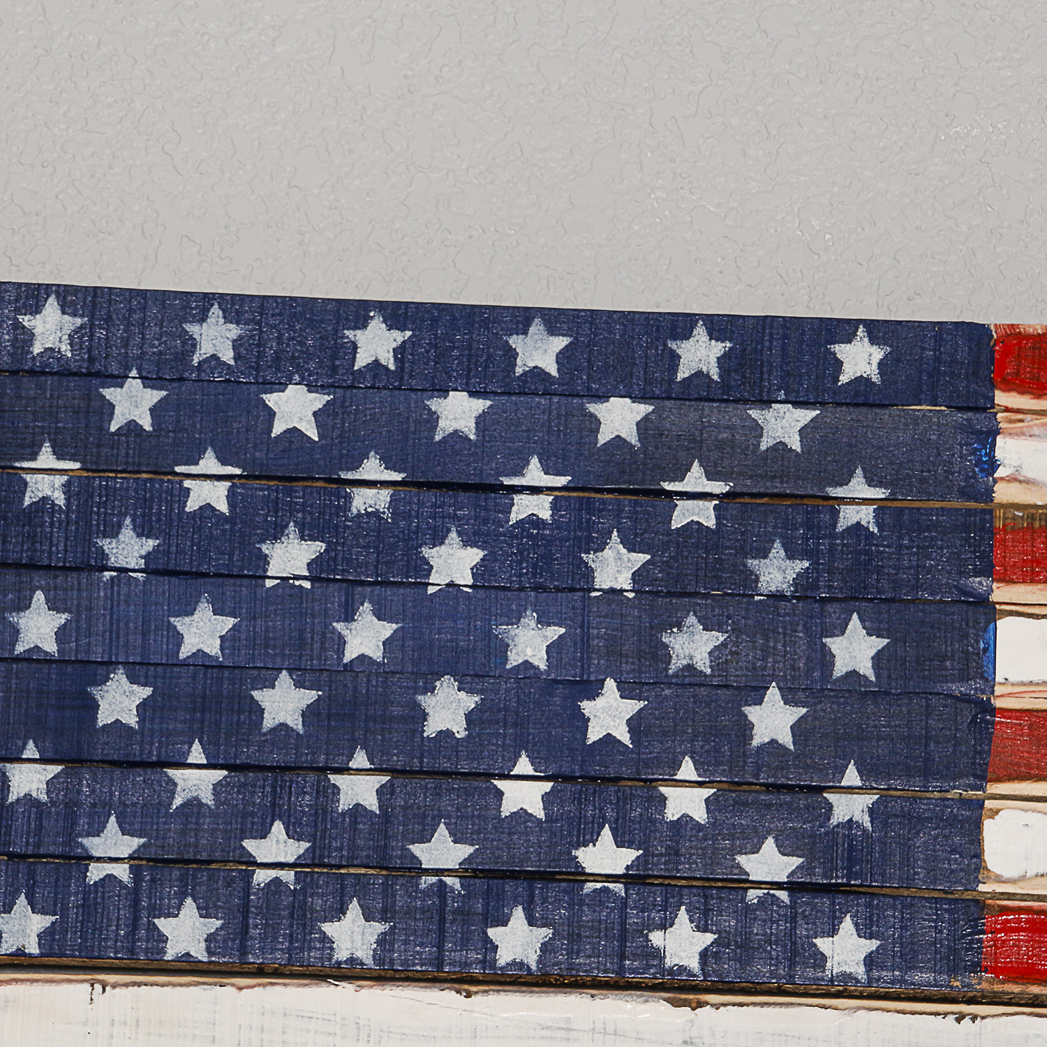 Hand Crafted Wooden American Flag Wall Hanging
