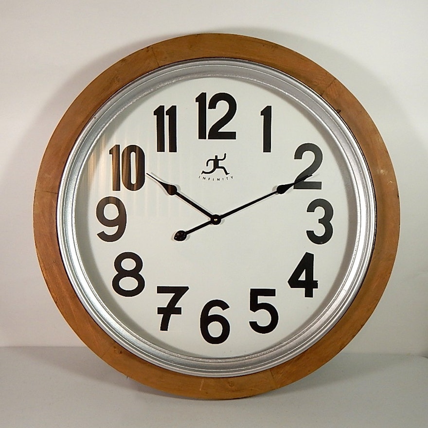 Large 30" Decorative Wall Clock by Infinity