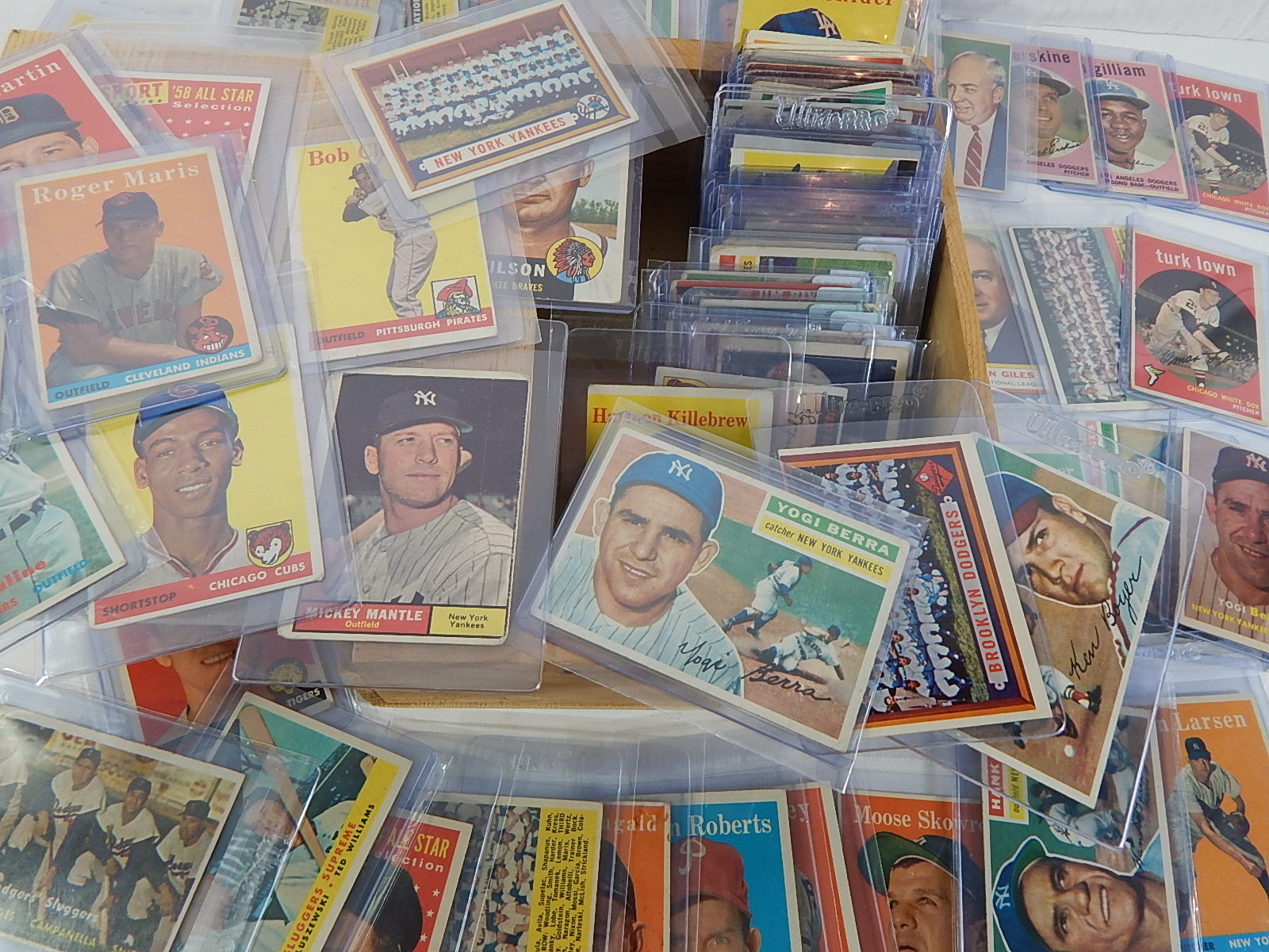 1950s Baseball Card Collection with Stars -Maris Rookie Card, Mantle, More