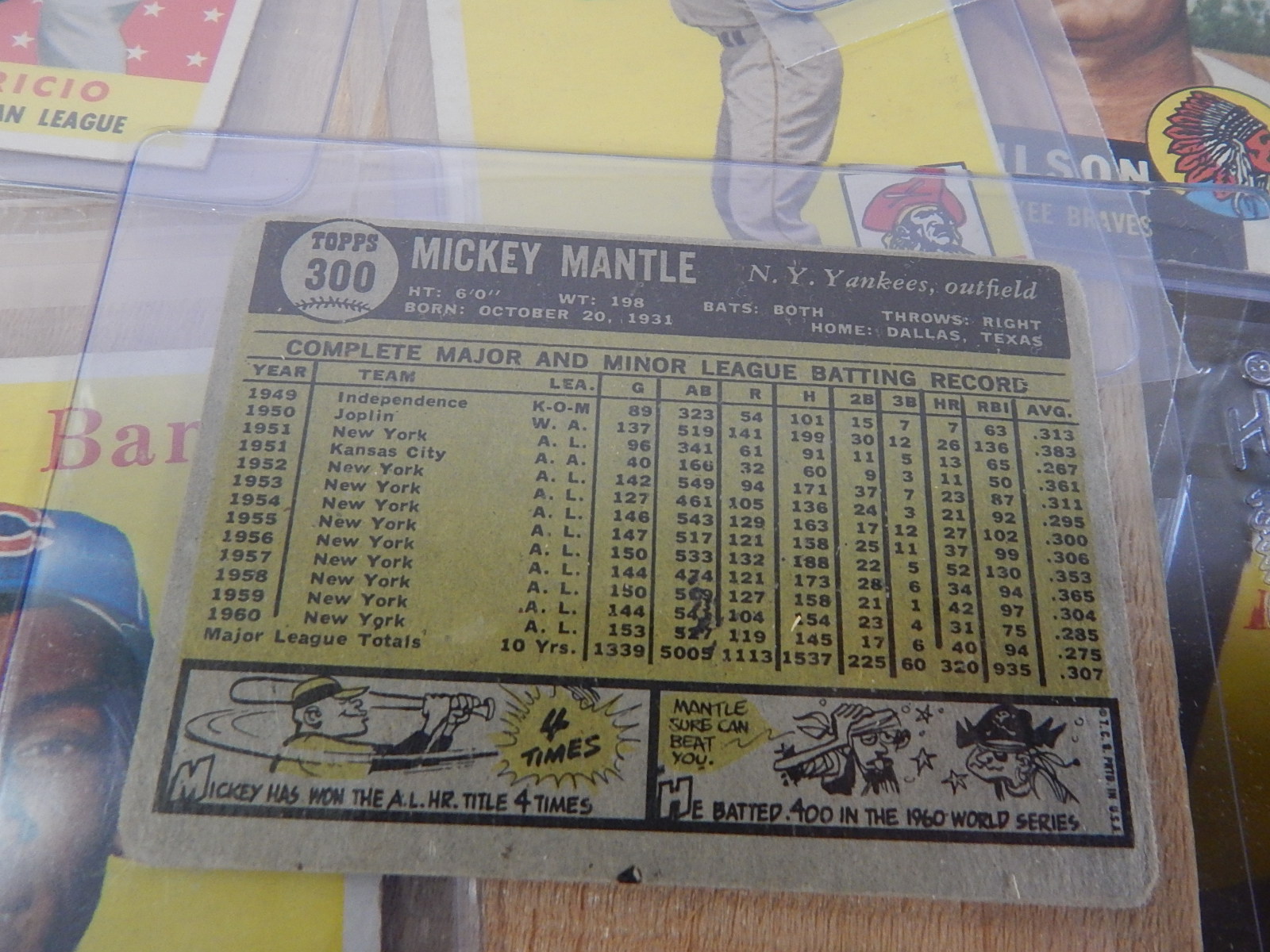 1950s Baseball Card Collection with Stars -Maris Rookie Card, Mantle, More