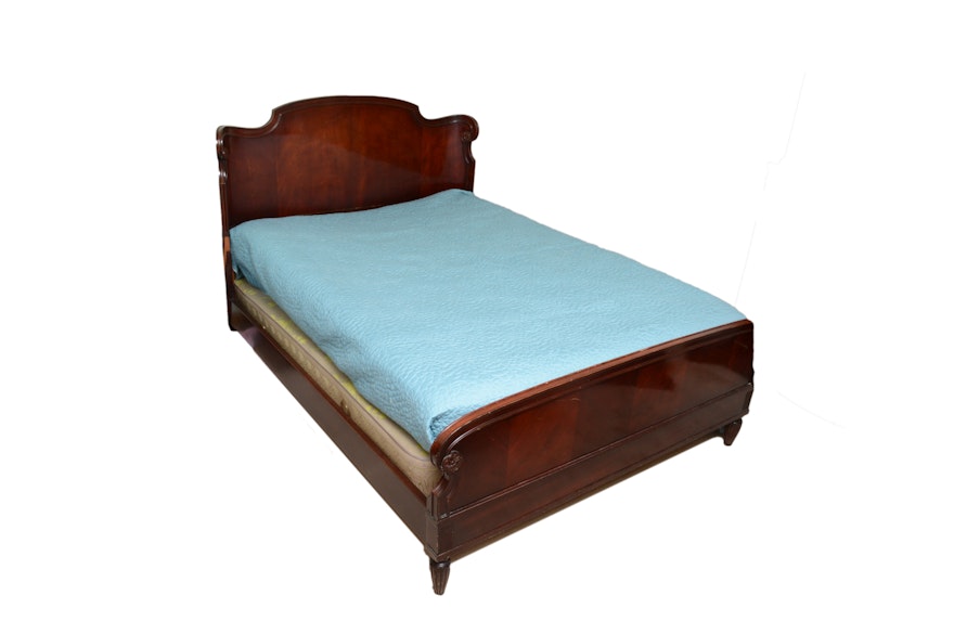 Antique Victorian Mahogany Full Size Bed Frame