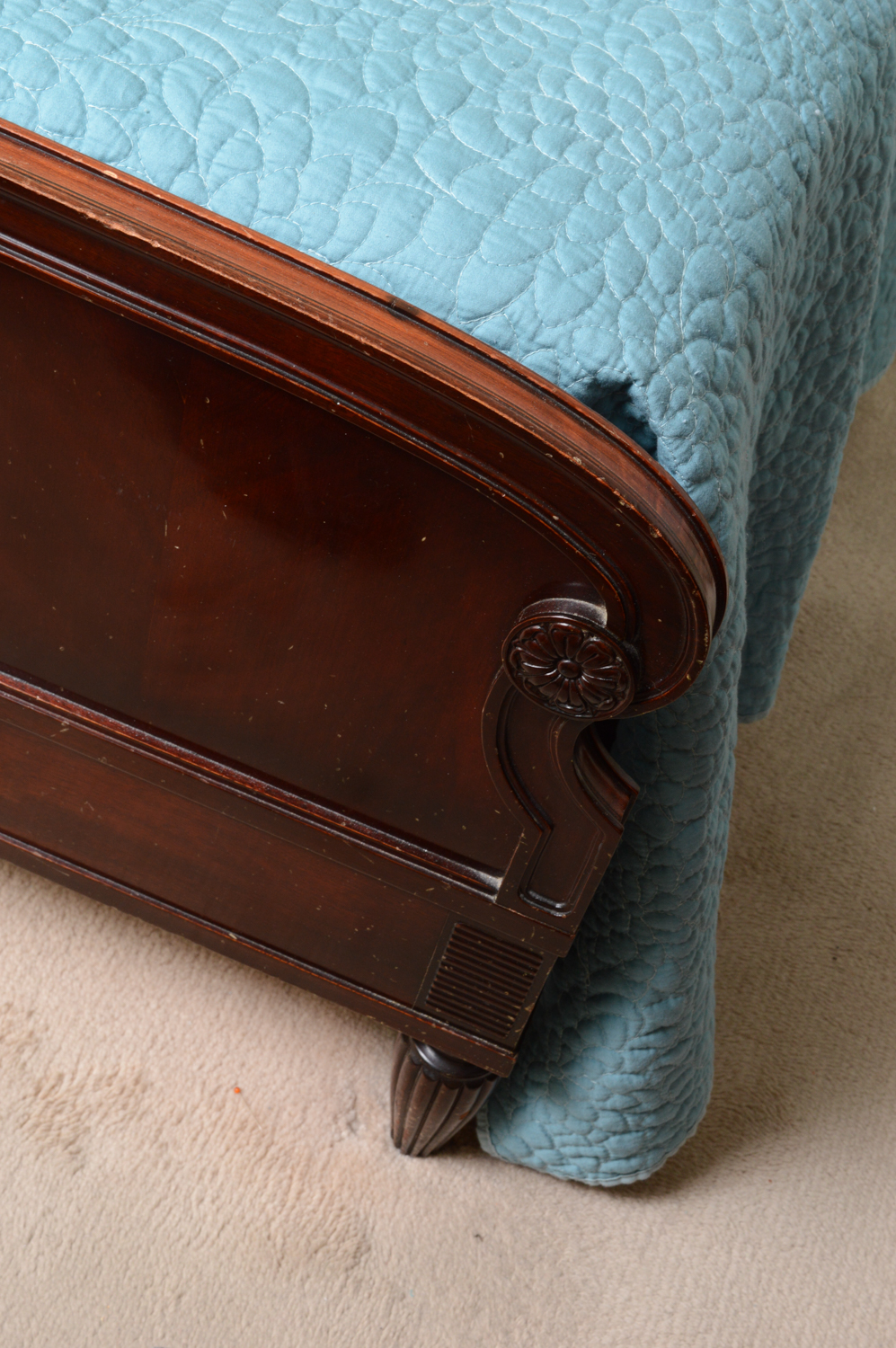 Antique Victorian Mahogany Full Size Bed Frame