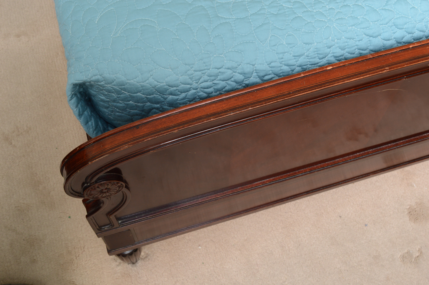 Antique Victorian Mahogany Full Size Bed Frame