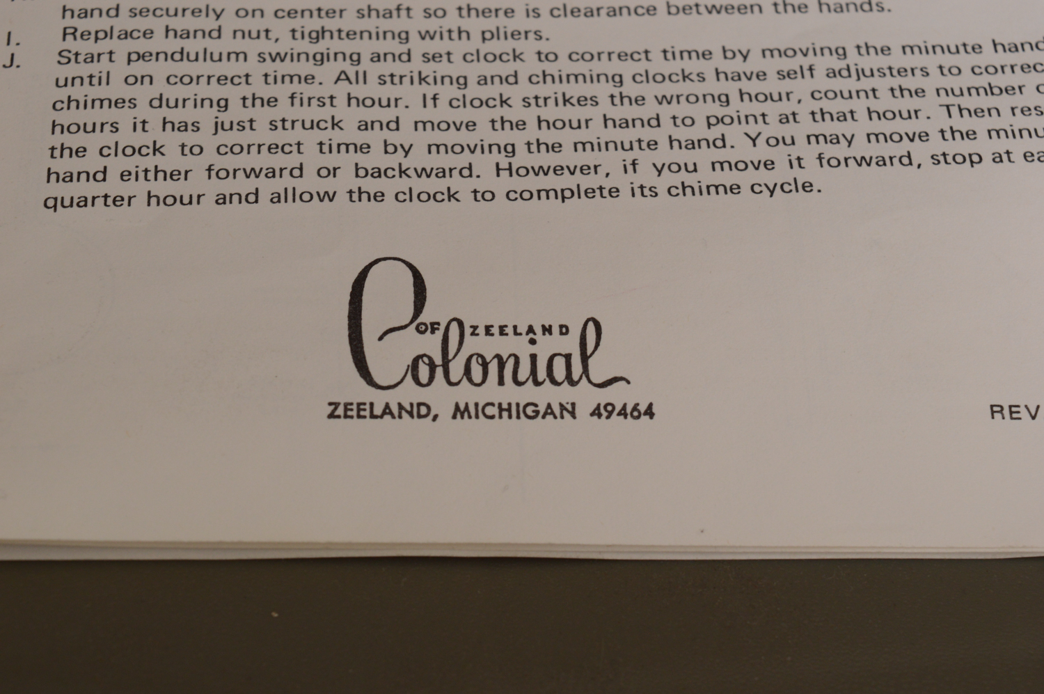 Colonial of Zeeland Grandfather Clock with Moon Phase Dial