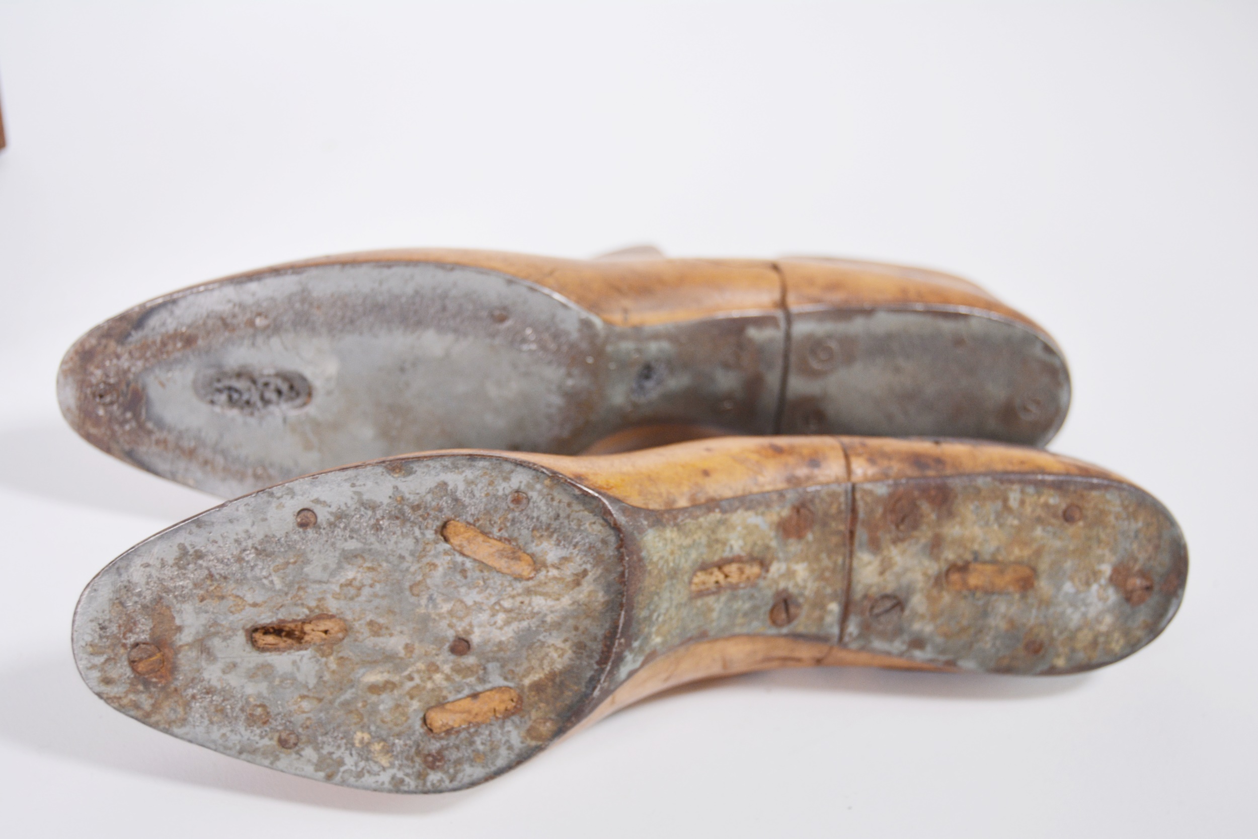 Eastlake Style Wood Mirror, Vintage Shoe Forms and Wood Box