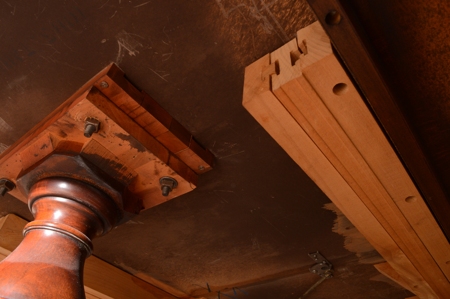 Vintage Chinese Chippendale Style Mahogany Extension Dining Table
