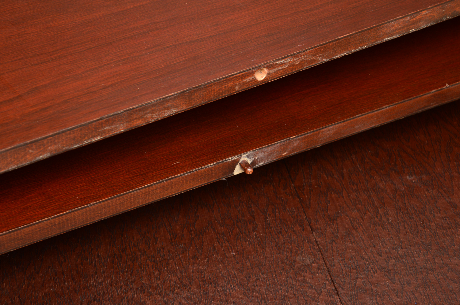 Vintage Chinese Chippendale Style Mahogany Extension Dining Table