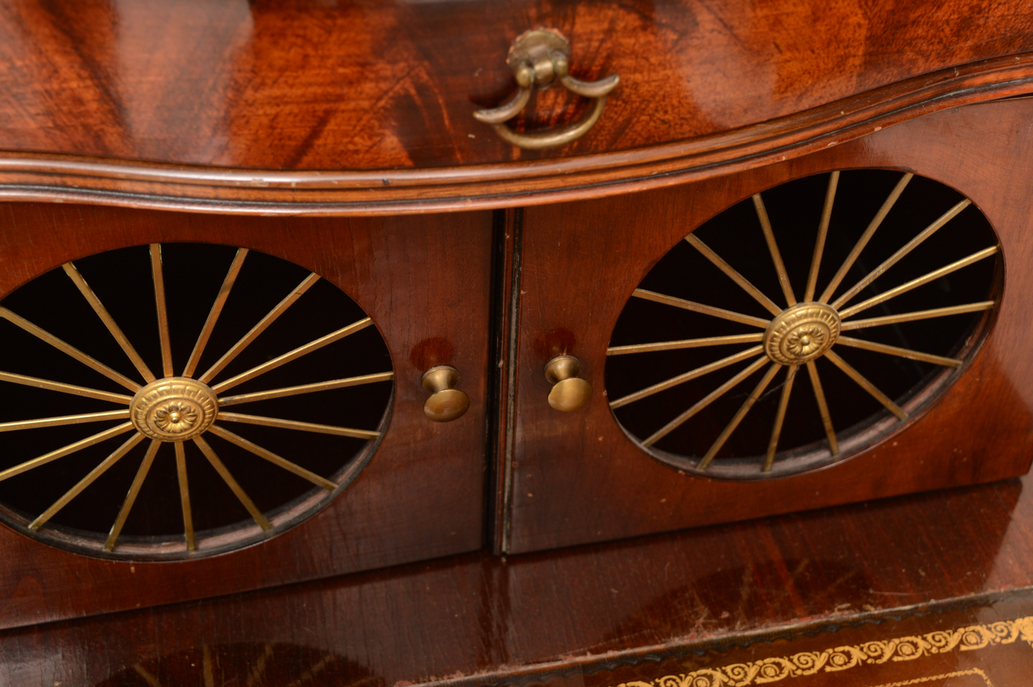 Vintage Regency Style Mahogany Step Back End Tables