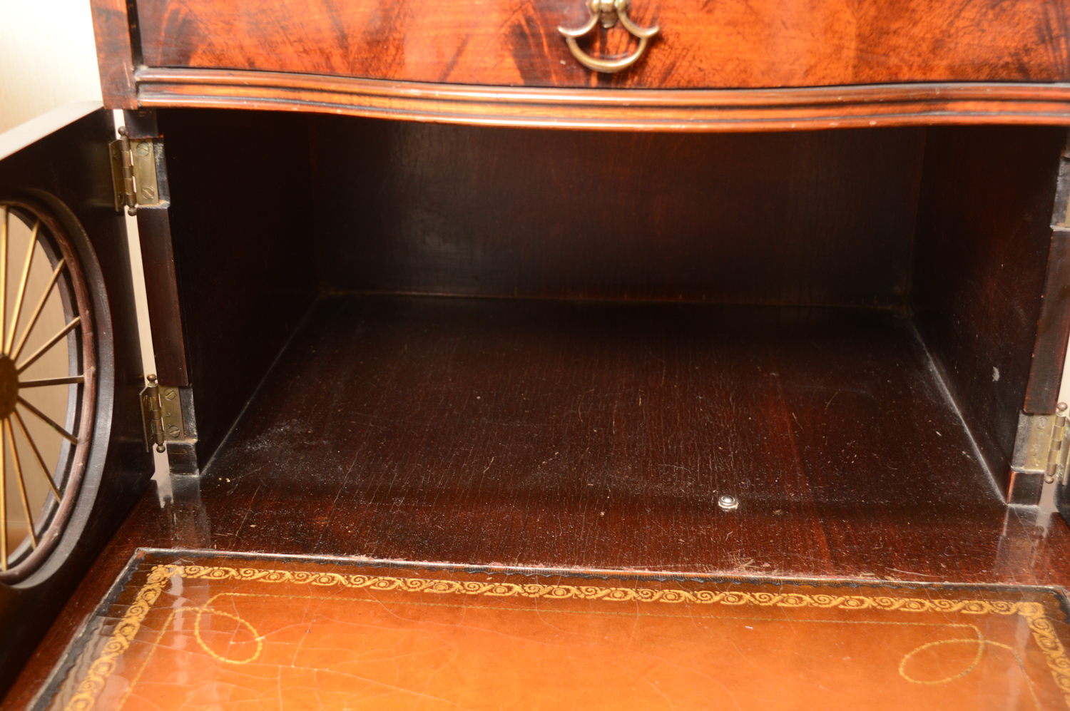 Vintage Regency Style Mahogany Step Back End Tables
