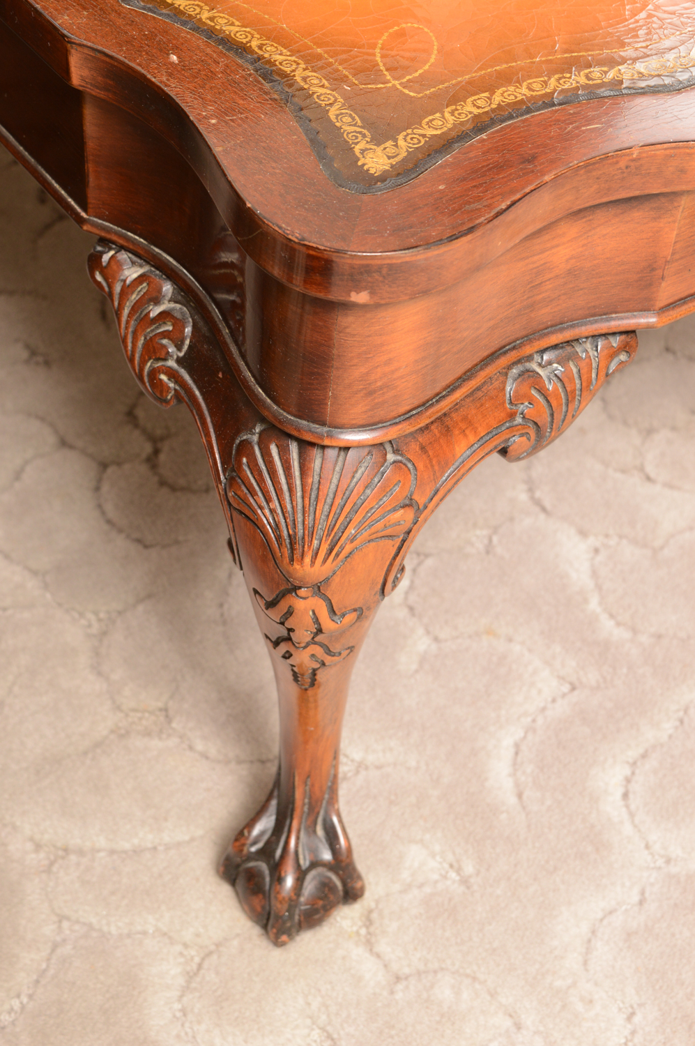 Vintage Regency Style Mahogany Step Back End Tables